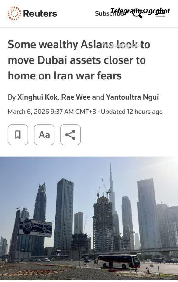 伊朗战火彻底撕碎了迪拜的“避险天堂”神话。
据路透社报道，受美伊冲突升级影响，一