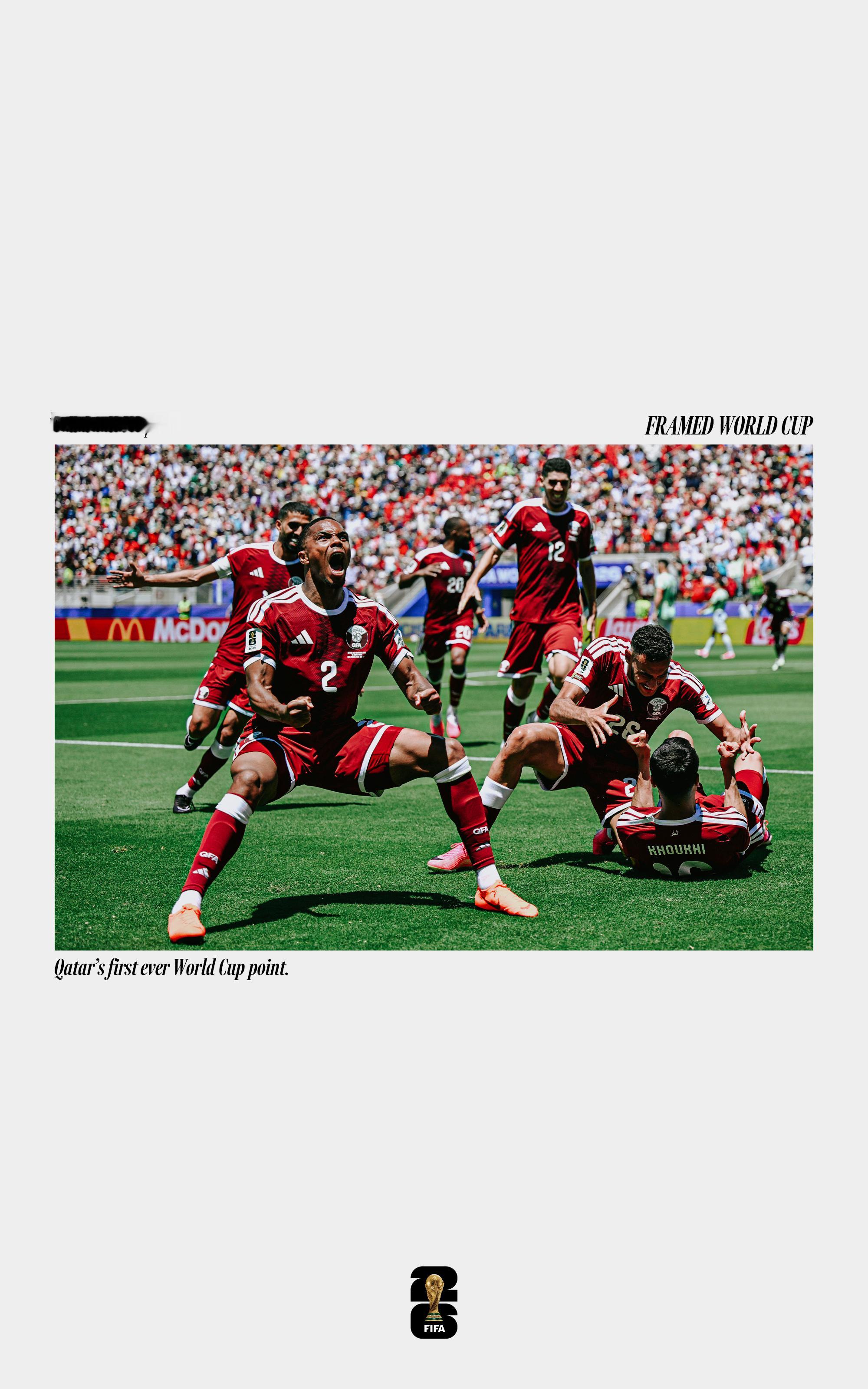 FRAMED WORLD CUP · 卡塔尔队史世界杯首分。🇶🇦卡塔尔绝平瑞