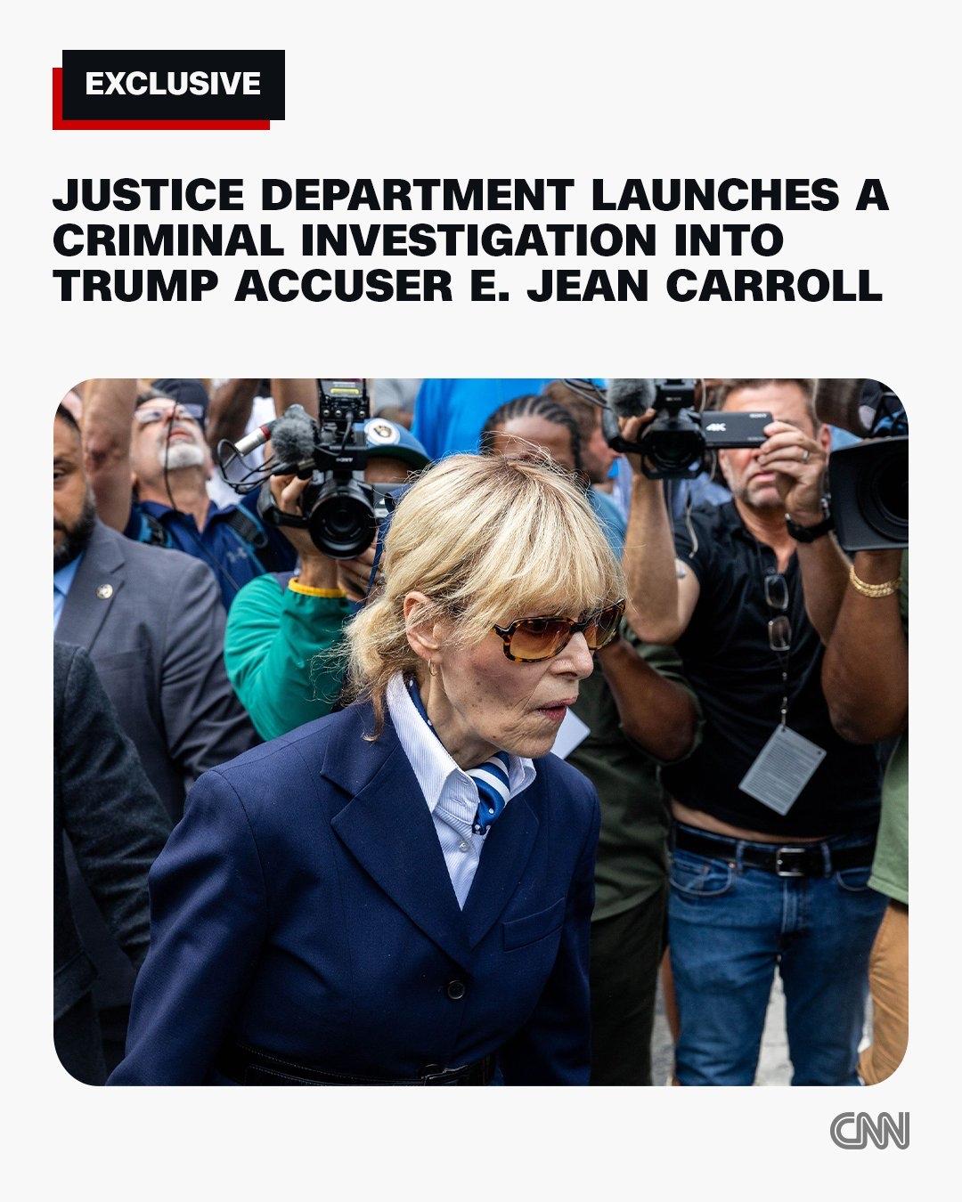 据消息来源称，美国司法部已对指控特朗普性侵的卡罗尔E. Jean Carroll