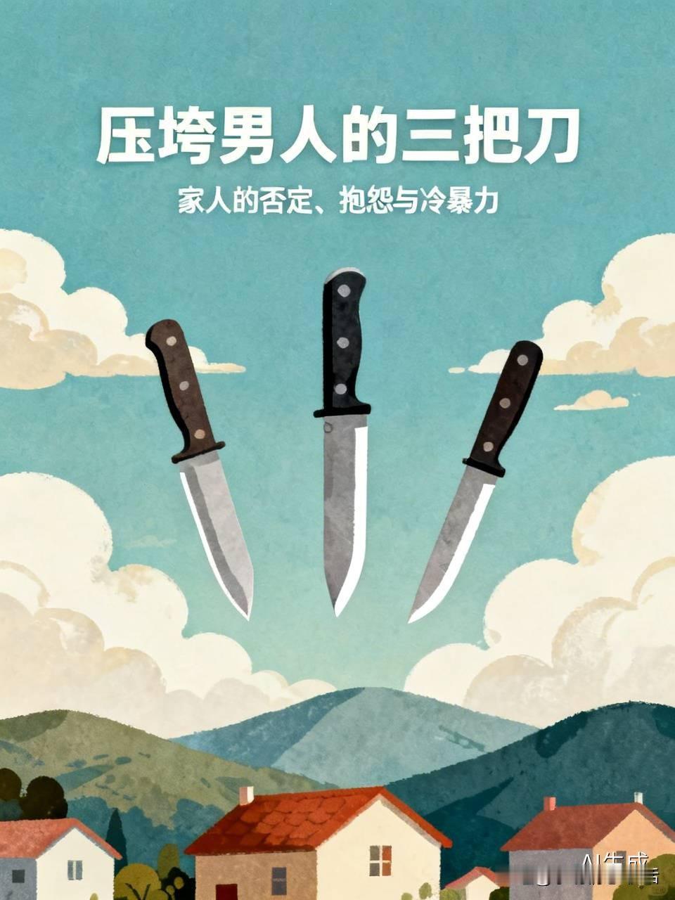 压垮男人的三把刀

毁掉中年男人的从来不是烟酒，而是家人的否定、抱怨与冷暴力
