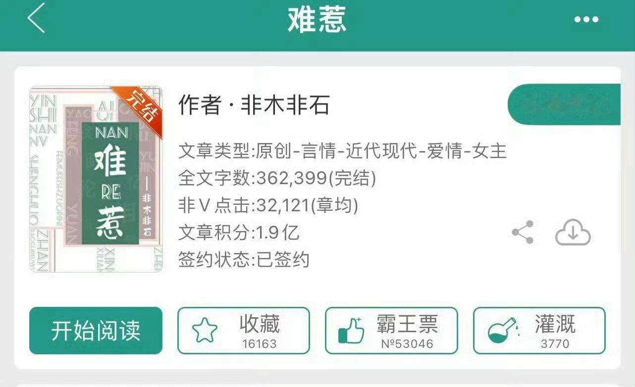小说推荐：《难惹》 作者:非木非石简评：洒脱果断大美人vs清高自傲狗总裁，熟男熟