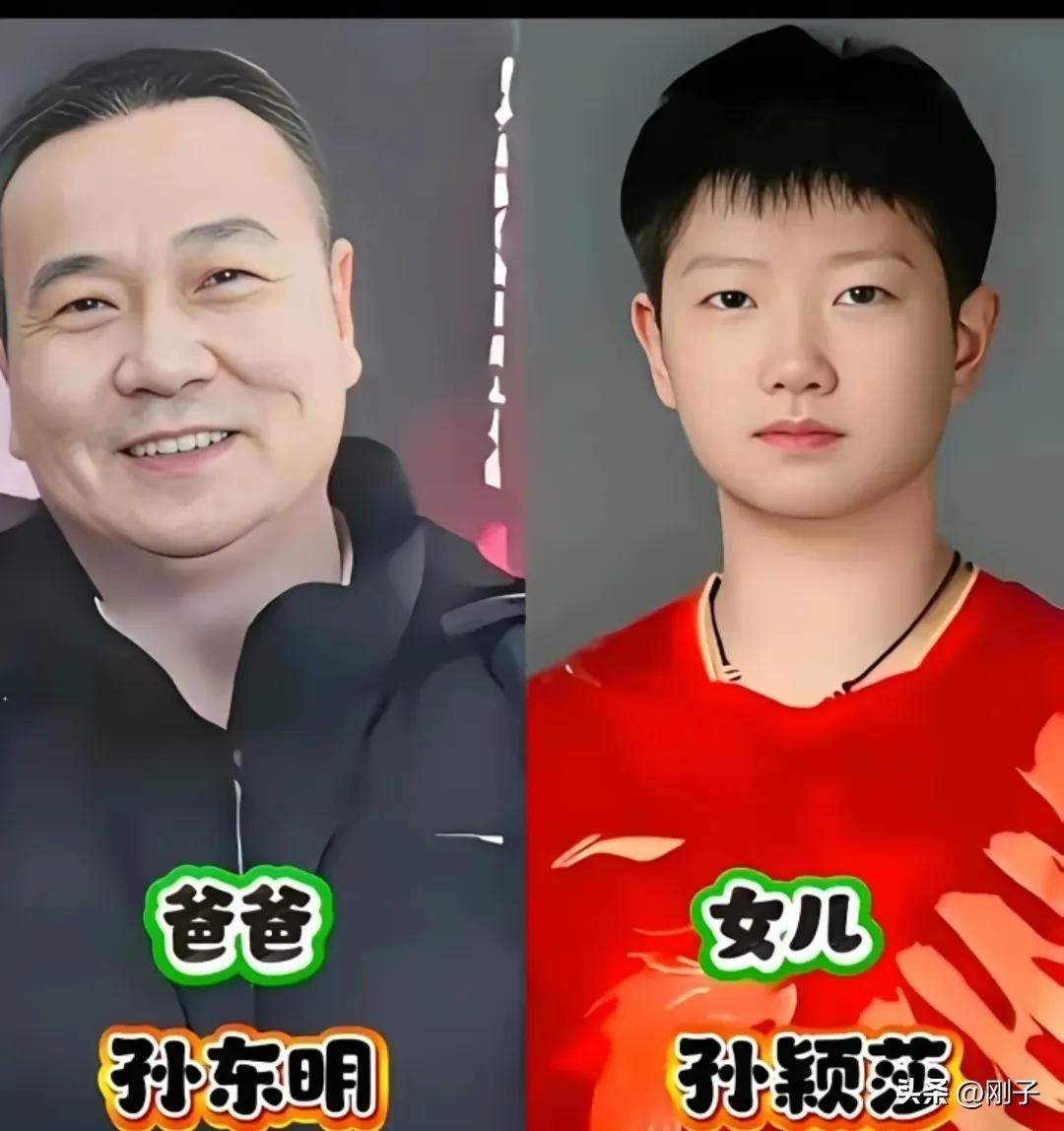 孙颖莎的眼神和表情，融合得很自然特别像爸爸
陈梦的眼神和表情，融合得很自然特别像