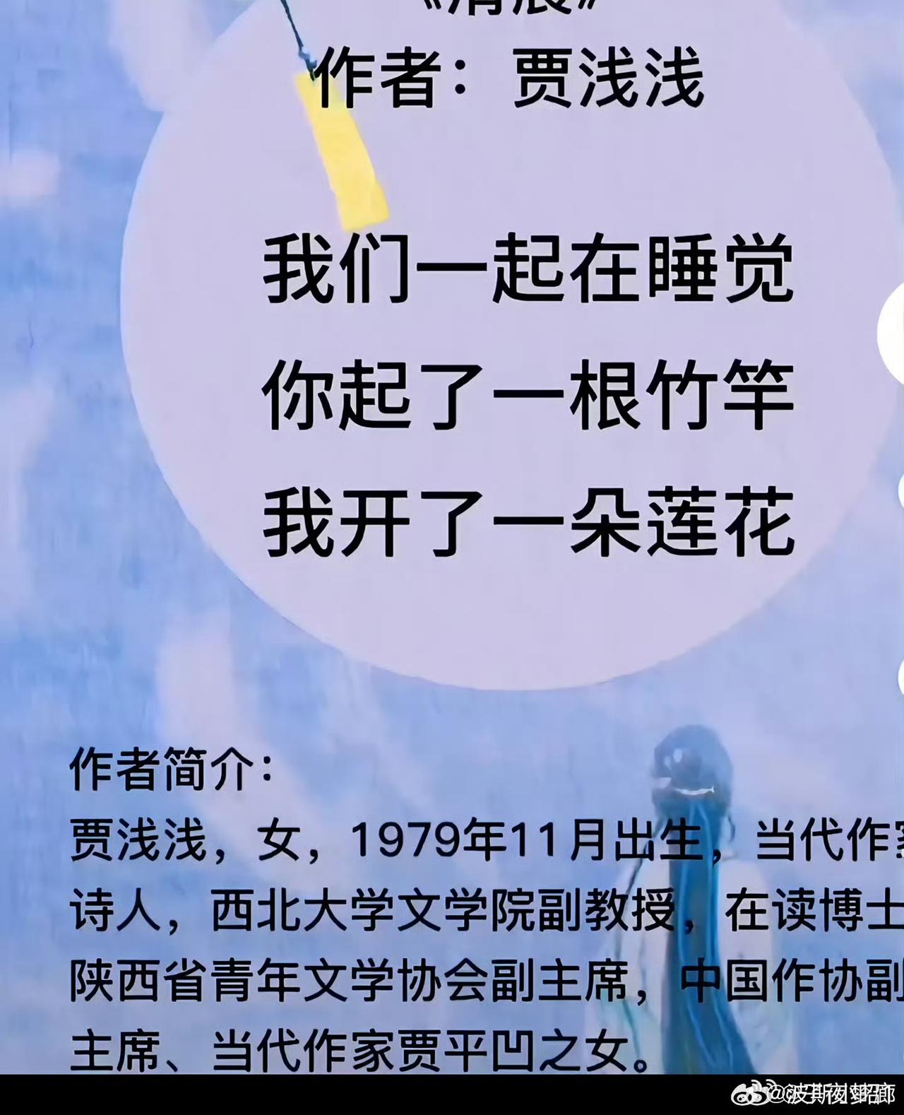 说真的，就贾浅浅这诗真的挺无语的！她一个女人想干嘛啊？！难怪胡锡进都看不惯了！说