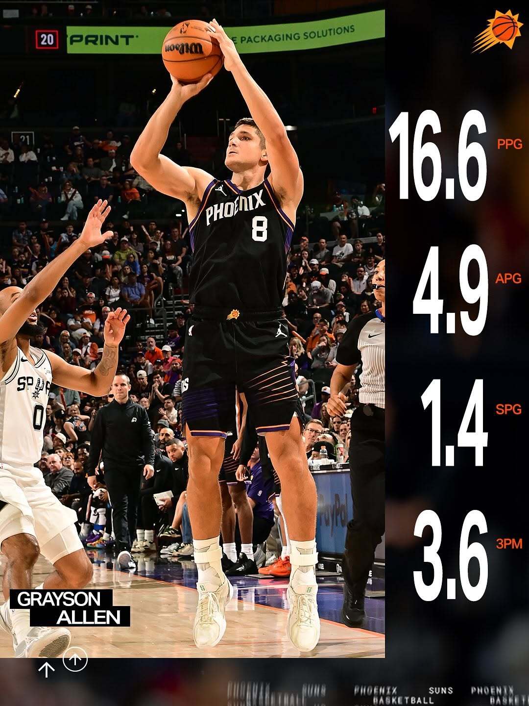 格雷森·艾伦在新赛季开局阶段创下多项生涯新高！☄️场均16.6分☄️场均4.9次