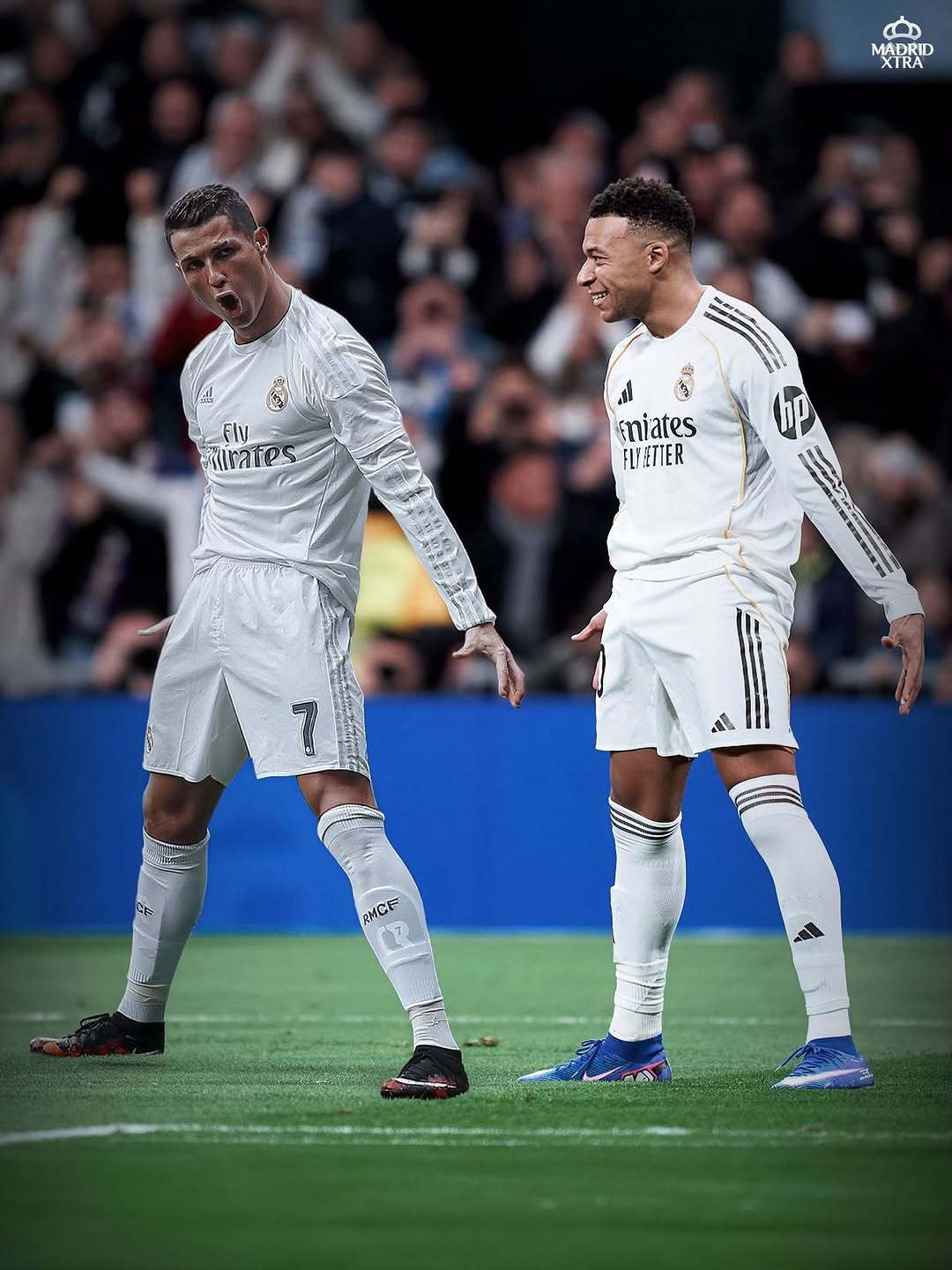 皇马姆巴佩追平C罗纪录生日之夜追平偶像年度59球发ins纪念又表白 