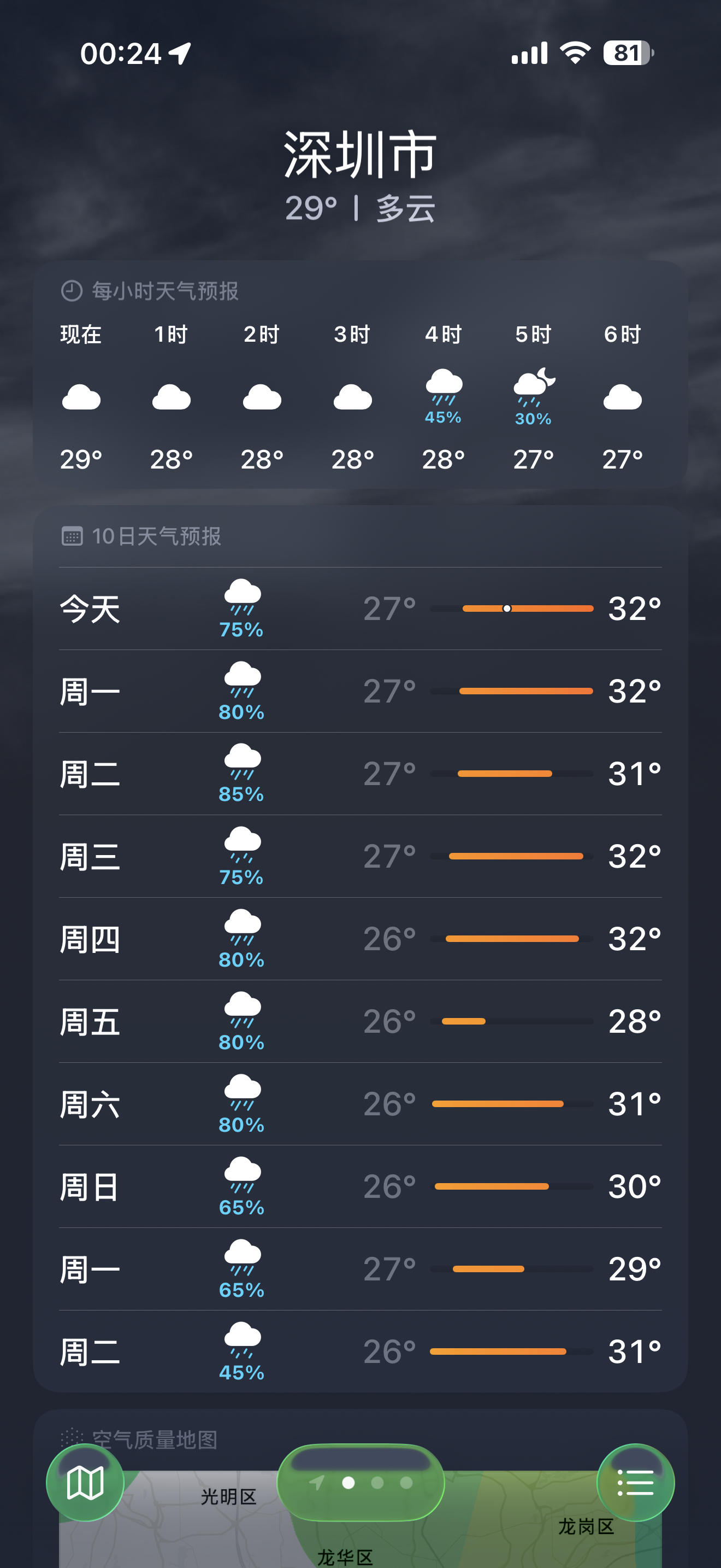 19号香港千万别下大雨啊深圳离香港很近本地热搜已经预告说倒水模式了