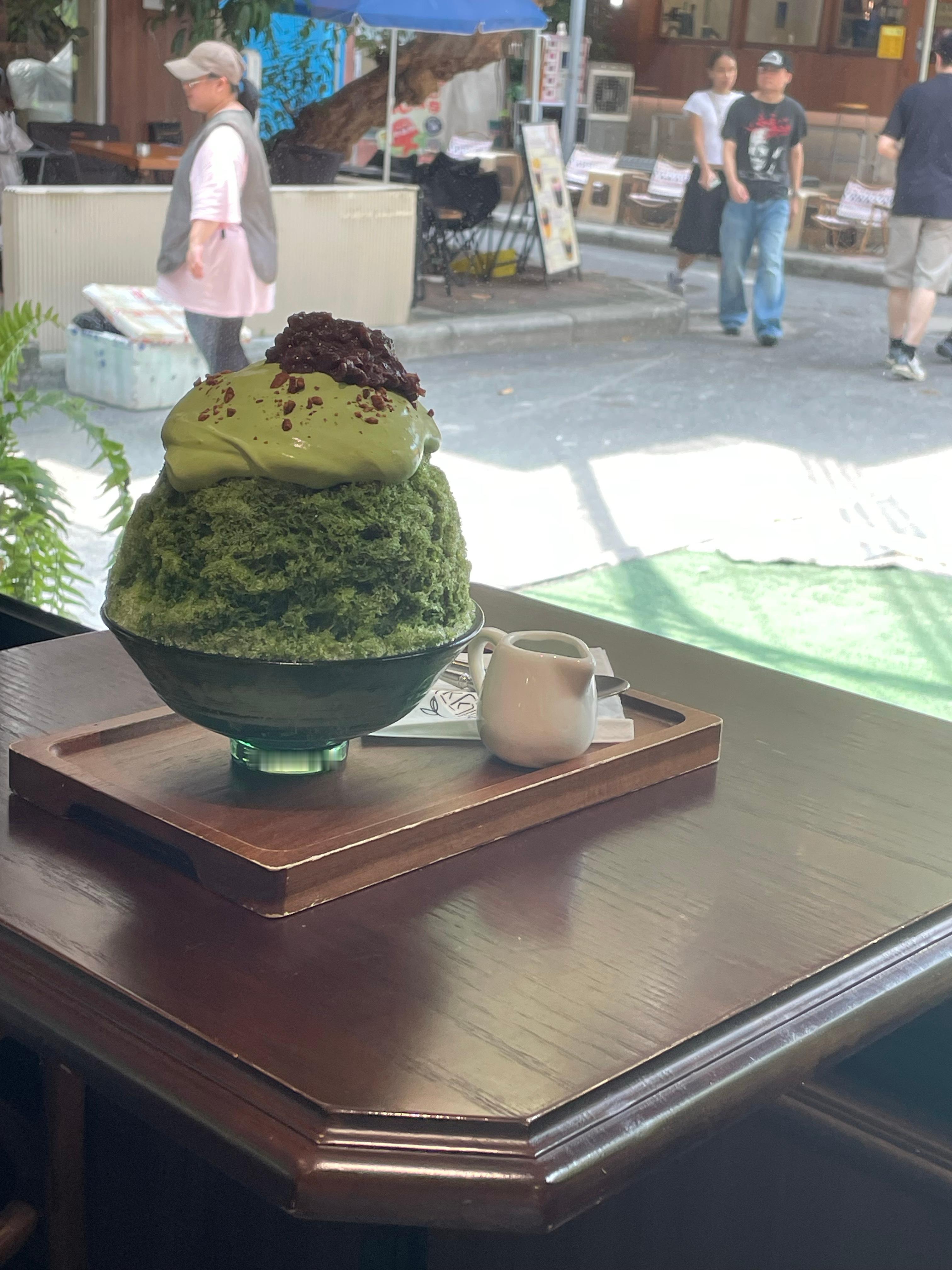 这个抹茶冰好吃 