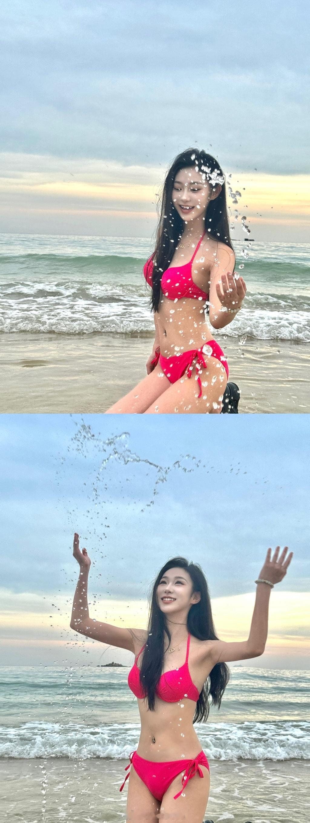 去海边感受穿衣自由[哈哈] ​​​