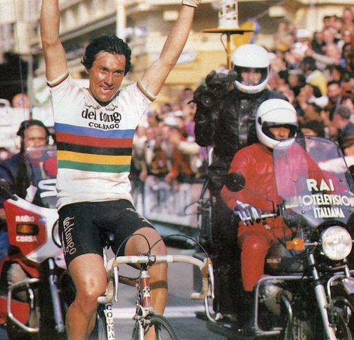 最近一次 现役世界冠军在米兰圣雷莫夺冠：1983年的萨隆尼。再上一次是1975年