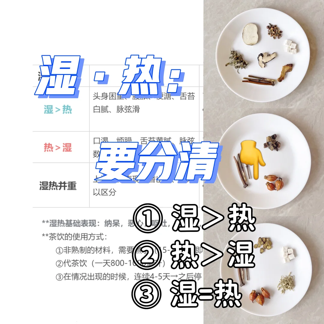 湿｜热：分清💧与🔥状态，再对应饮茶