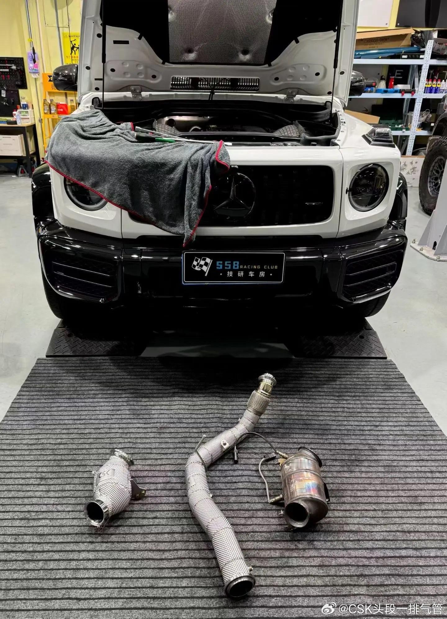 国六 奔驰G350 2.0T 改装CSK隔热头段200目 + OPF前管 ​​​