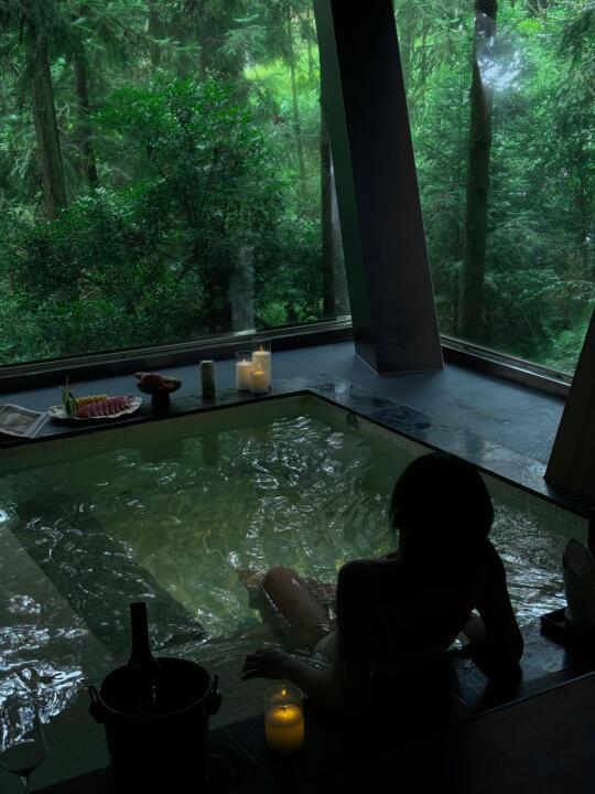 live雨天森林里的staycation🌧️
