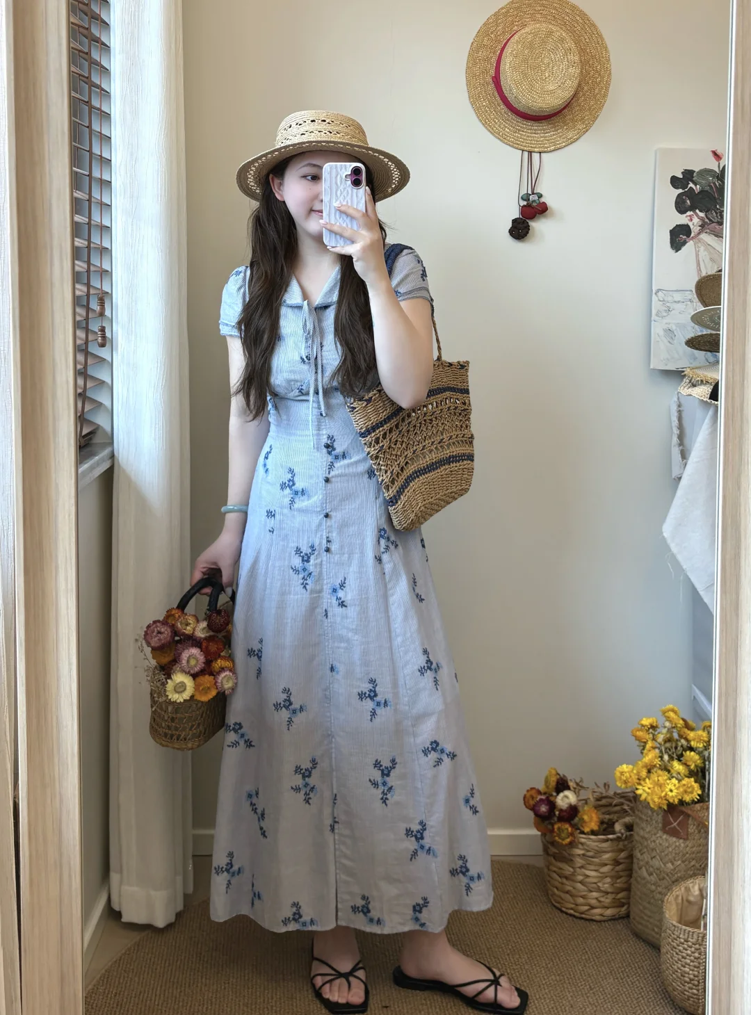 🪻🩵蓝调花语的裙子～