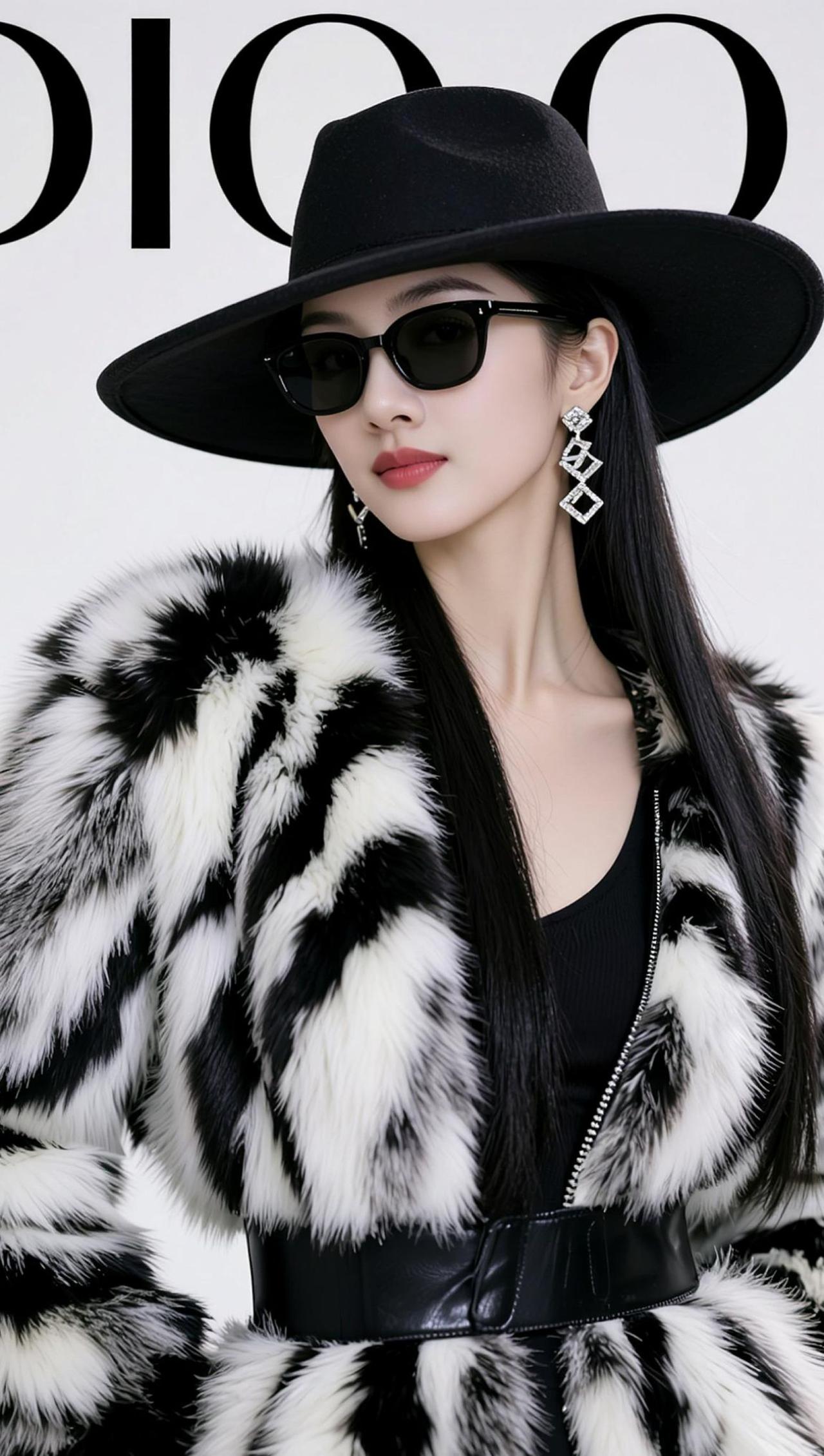 AI摩登皮草照 随变ai随便玩 氛围感美女 轻奢风 御姐气场