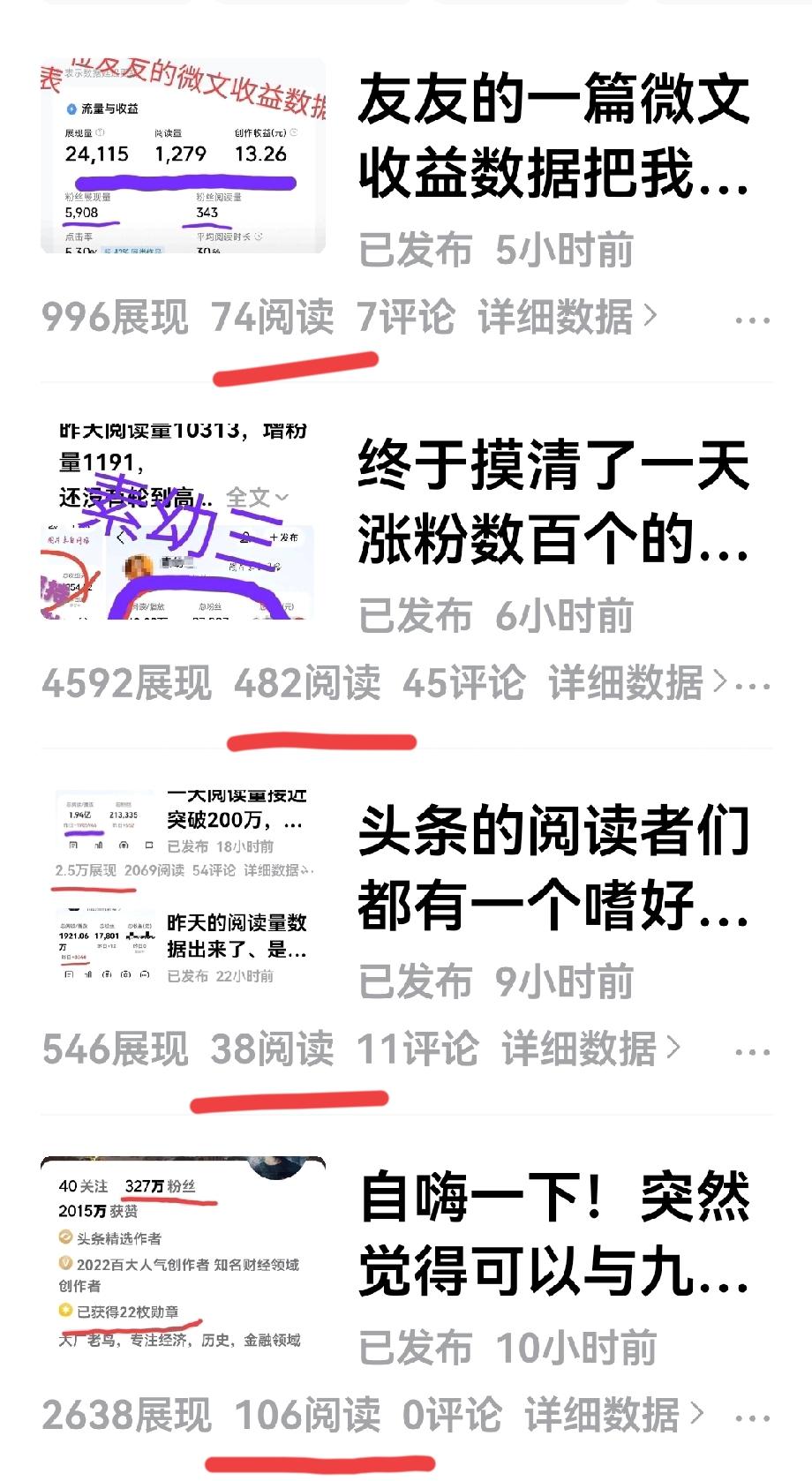 不怕大家笑话，今天最好的一篇微文阅读量只有482个，几篇微文加起来总阅读量还凑不