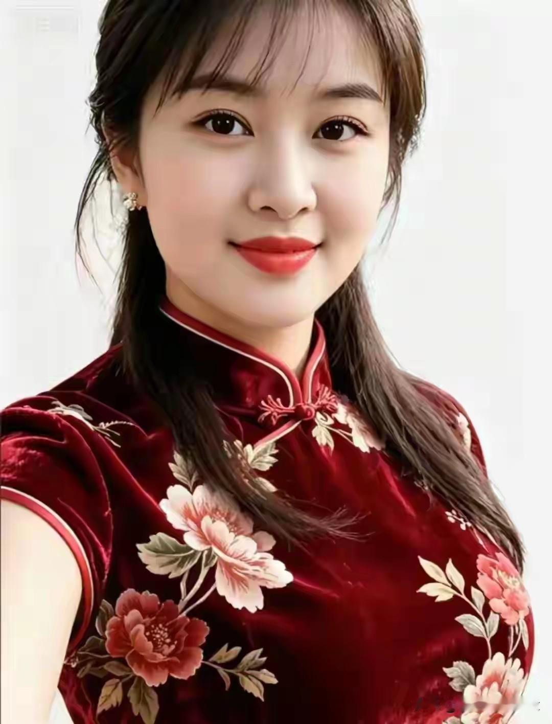 卜算子·红韵旗袍
 
锦缎染深红，绣尽牡丹俏。
巧绾襟边如意结，眉眼含春妙。
浅