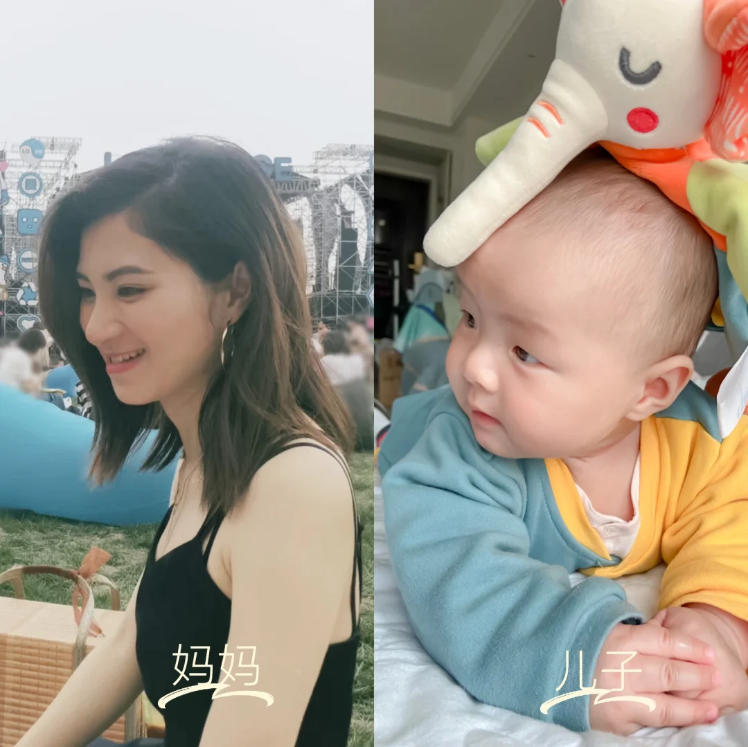 双眼皮可以不要，这鼻子还有希望像妈妈不？🤡