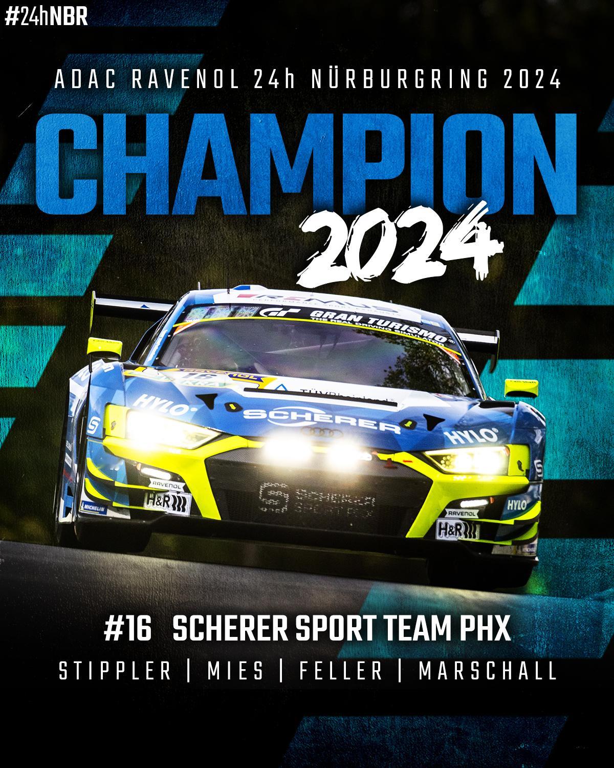 Scherer Sport PHX 16号奥迪R8 LMS EVO II赢得史上