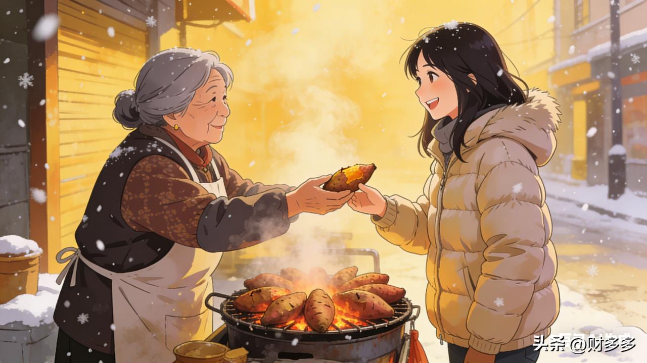 突然想起一个既让人尴尬，又温暖的故事。一次出去逛街，看到了一个卖地瓜的大姨，于是