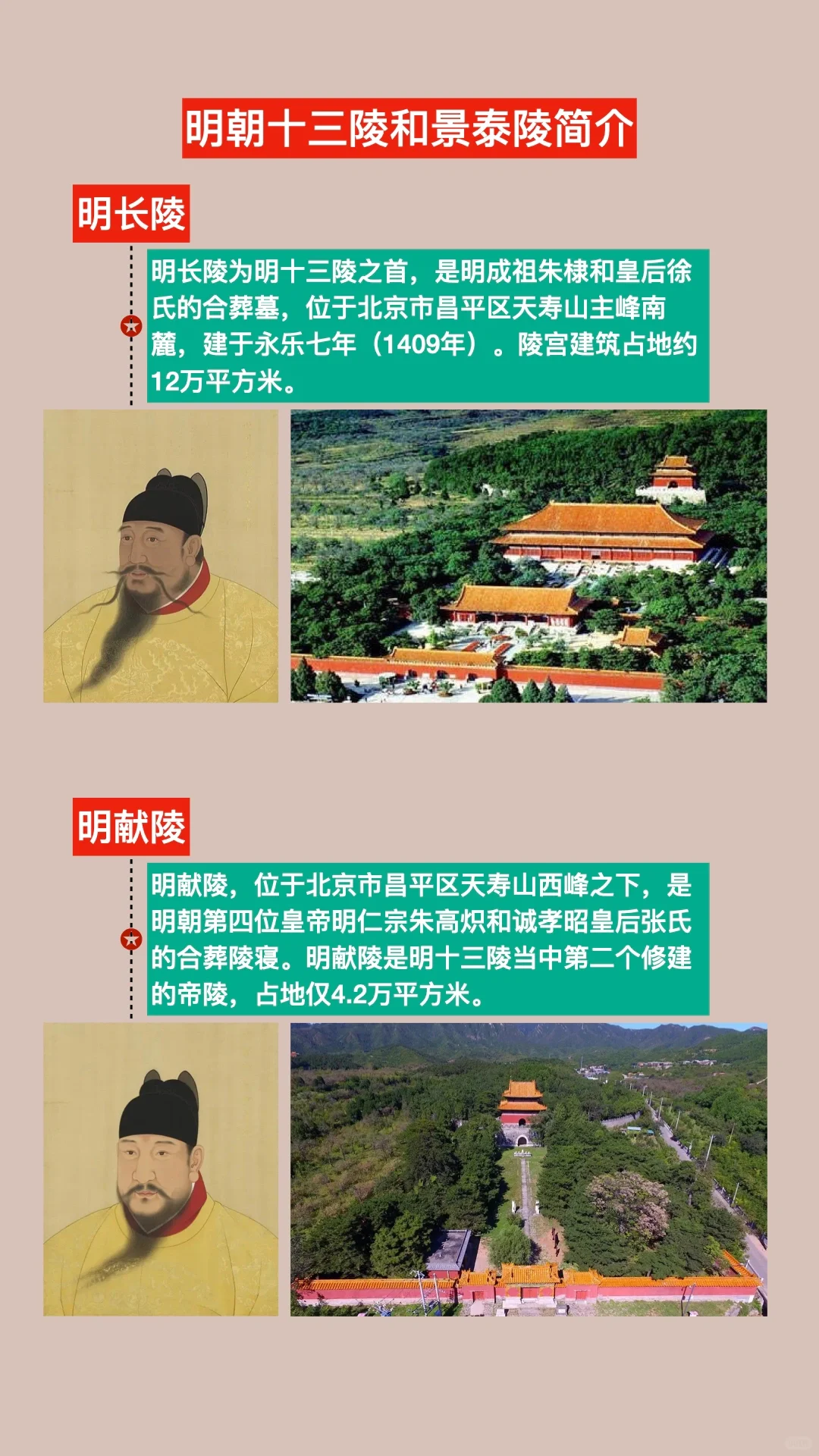 明十三陵和景泰陵