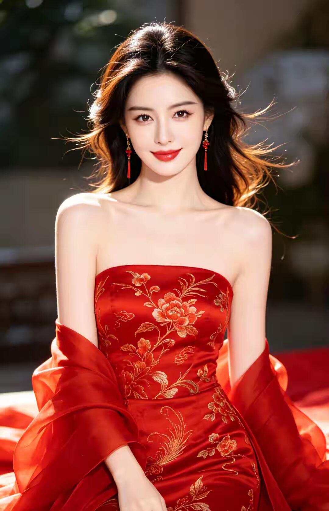 红衣美人，惊艳时光✨