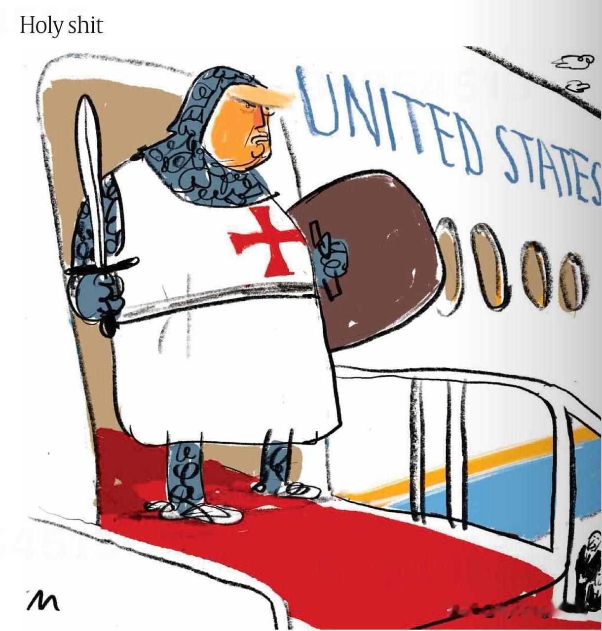 🇩🇰丹麦报纸《政治报》（*Politiken*）指出，特朗普视自己为一名十字