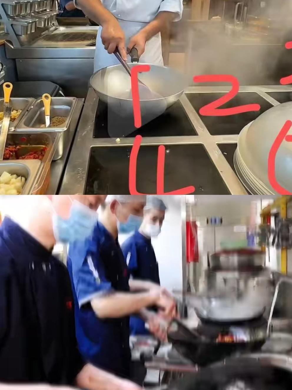 最近西贝和麻六记都在直播，这一对比可太有意思了！西贝后厨用电磁炉，总感觉少了点烟
