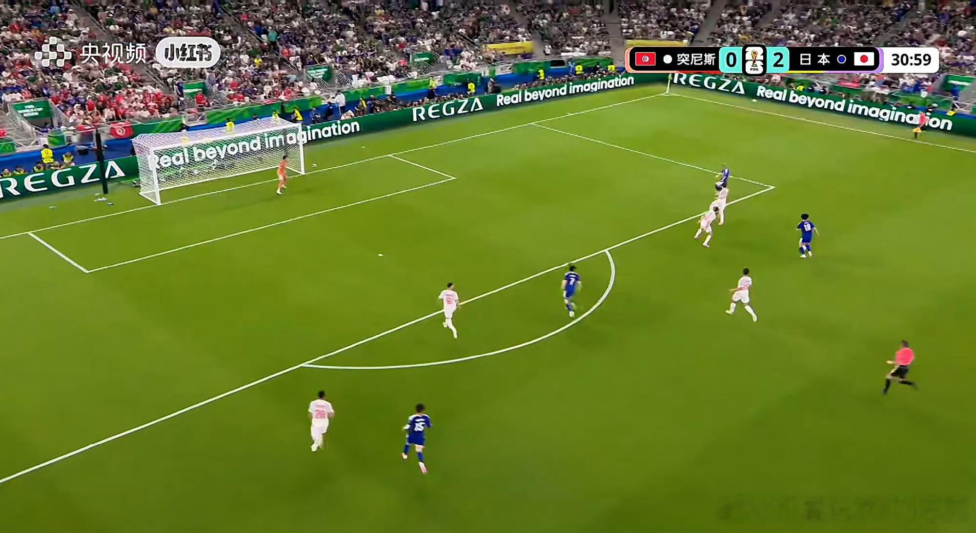 突尼斯vs日本 2：0，今年日本的整体实力有点强哇 