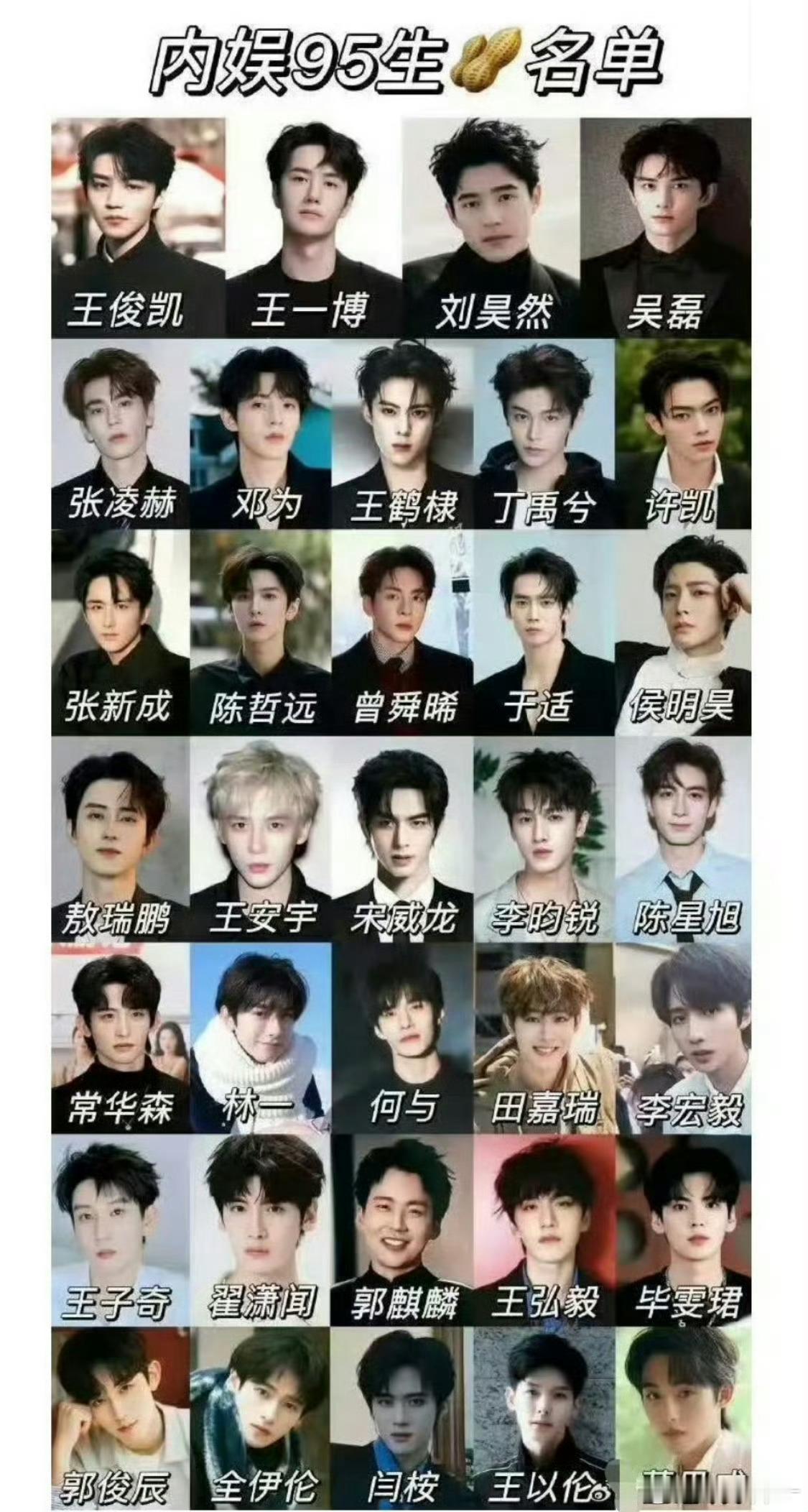 内娱95🥜盘点，谁是你们的老公！顺序无意义 