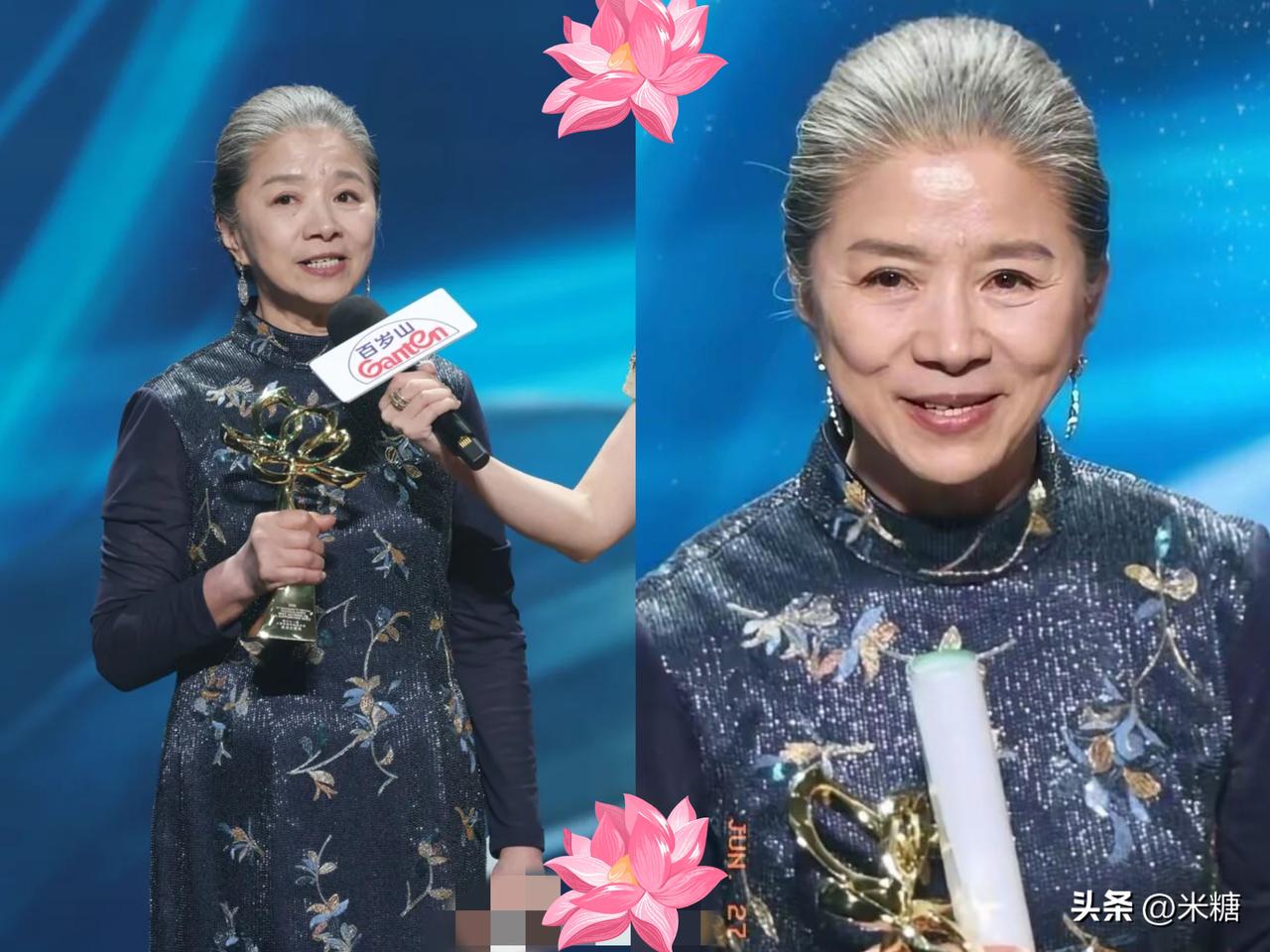 迟蓬拿下白玉兰最佳女配，领奖时只说了三句话。没有感谢导演，没有提及片酬。第一句：
