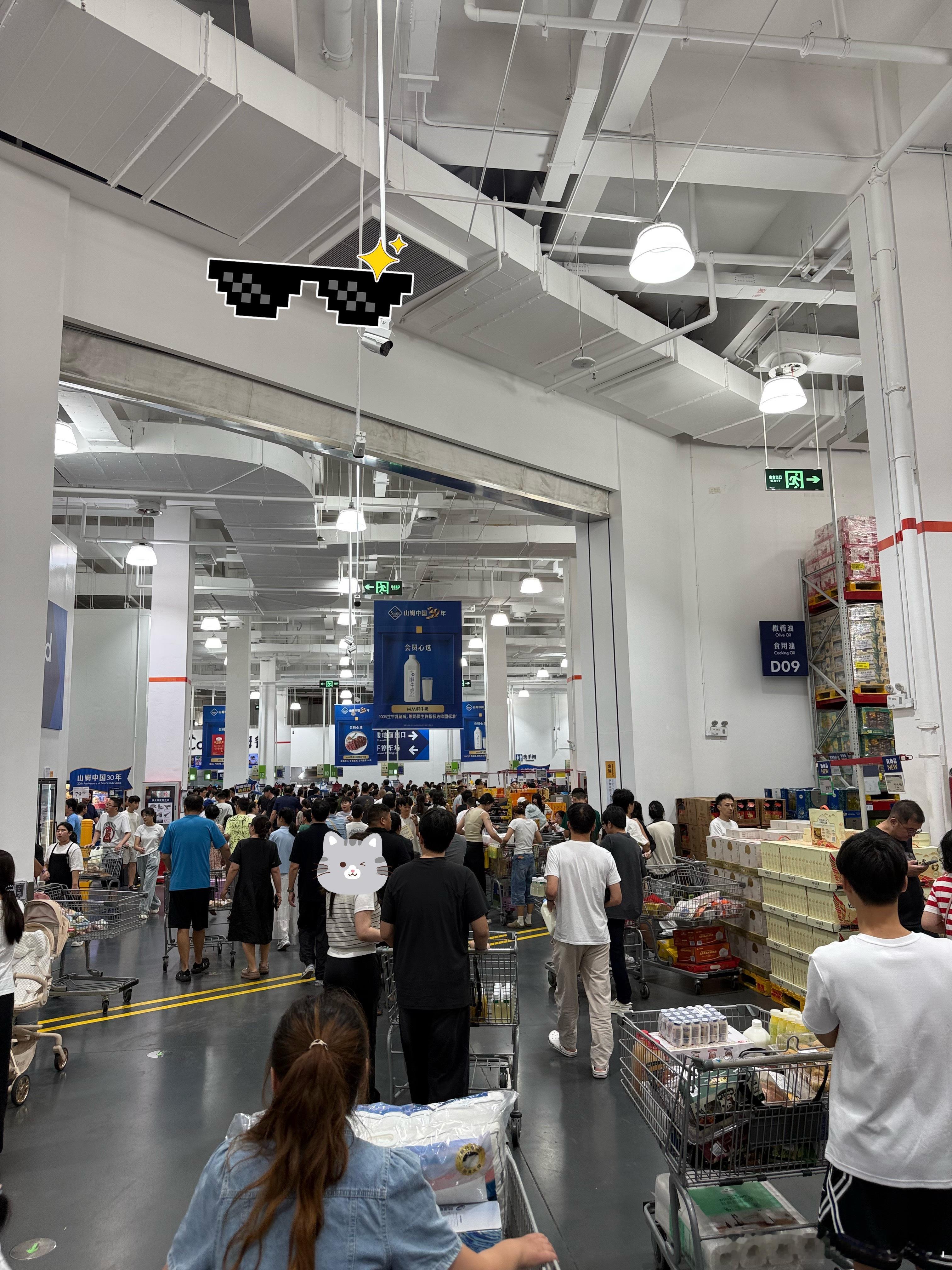 人山人海的山姆超市， 说明国内的消费品市场非常火爆啊。 为什么其他国产品牌的超市