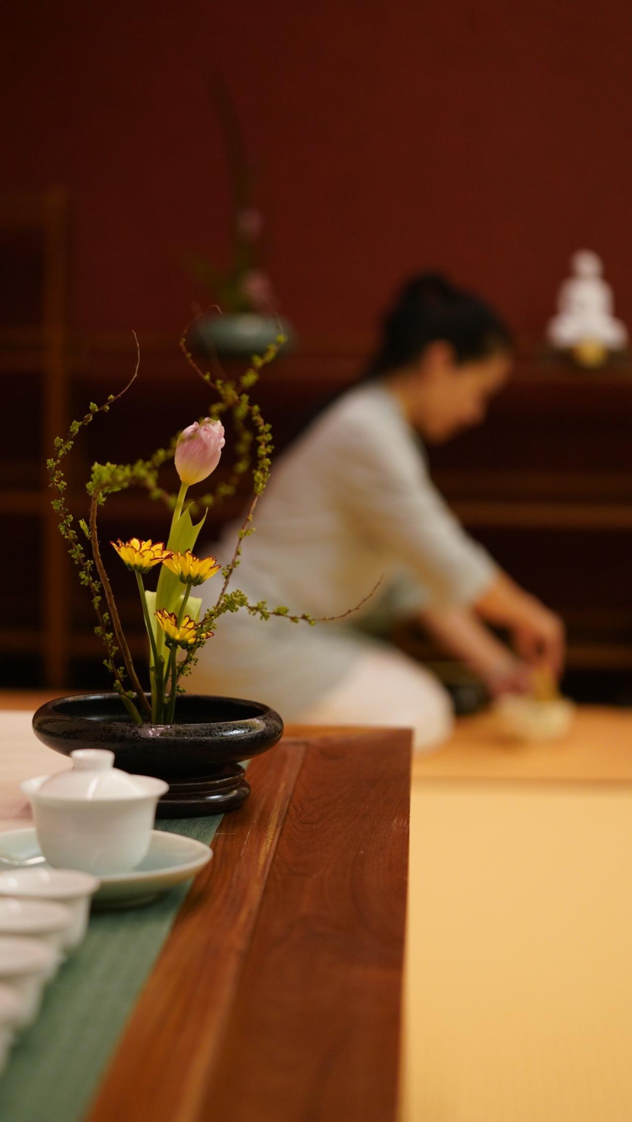 来寺里点一碗抹茶静心哦～正念 寺庙义工 广州大佛寺 点茶