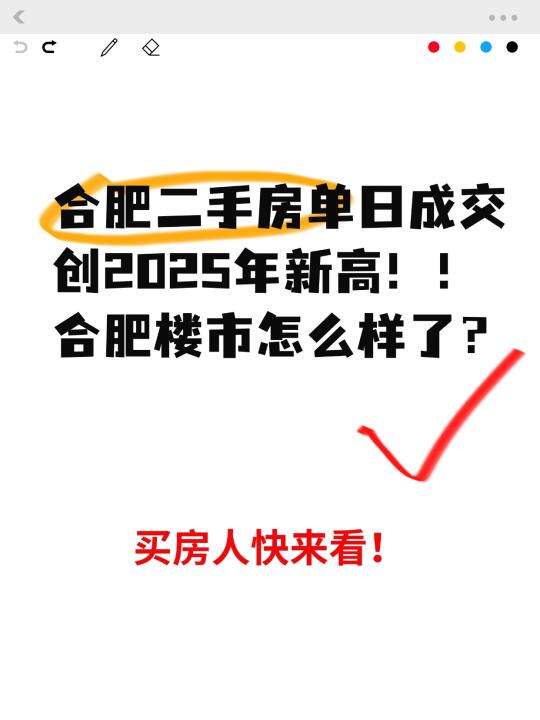 厉害了‼合肥二手房单日成交创2025新高？