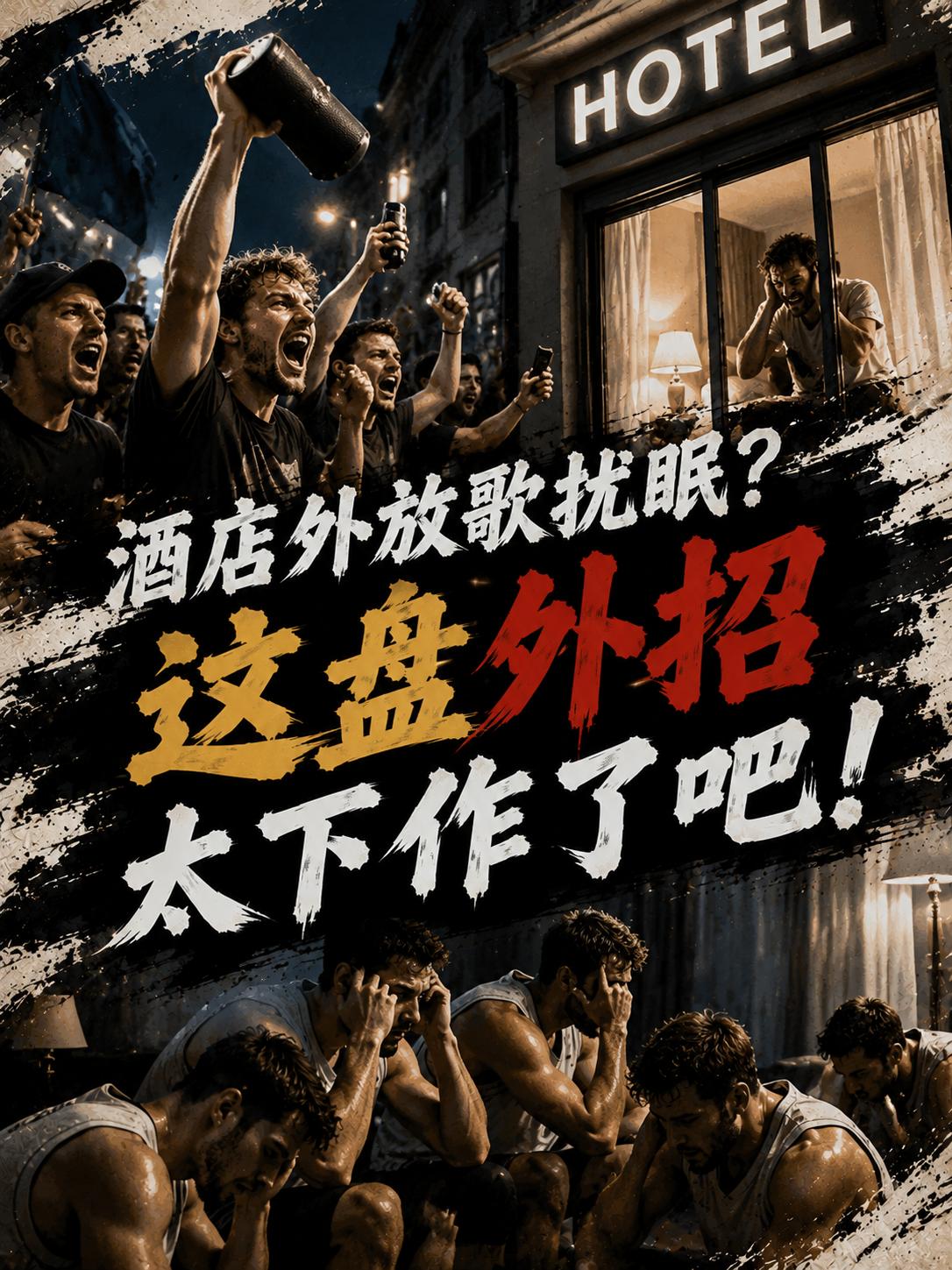 球迷的这波真是神助攻？手段是不是有点下作了？竟然有人在马刺队下榻酒店外播放音乐，