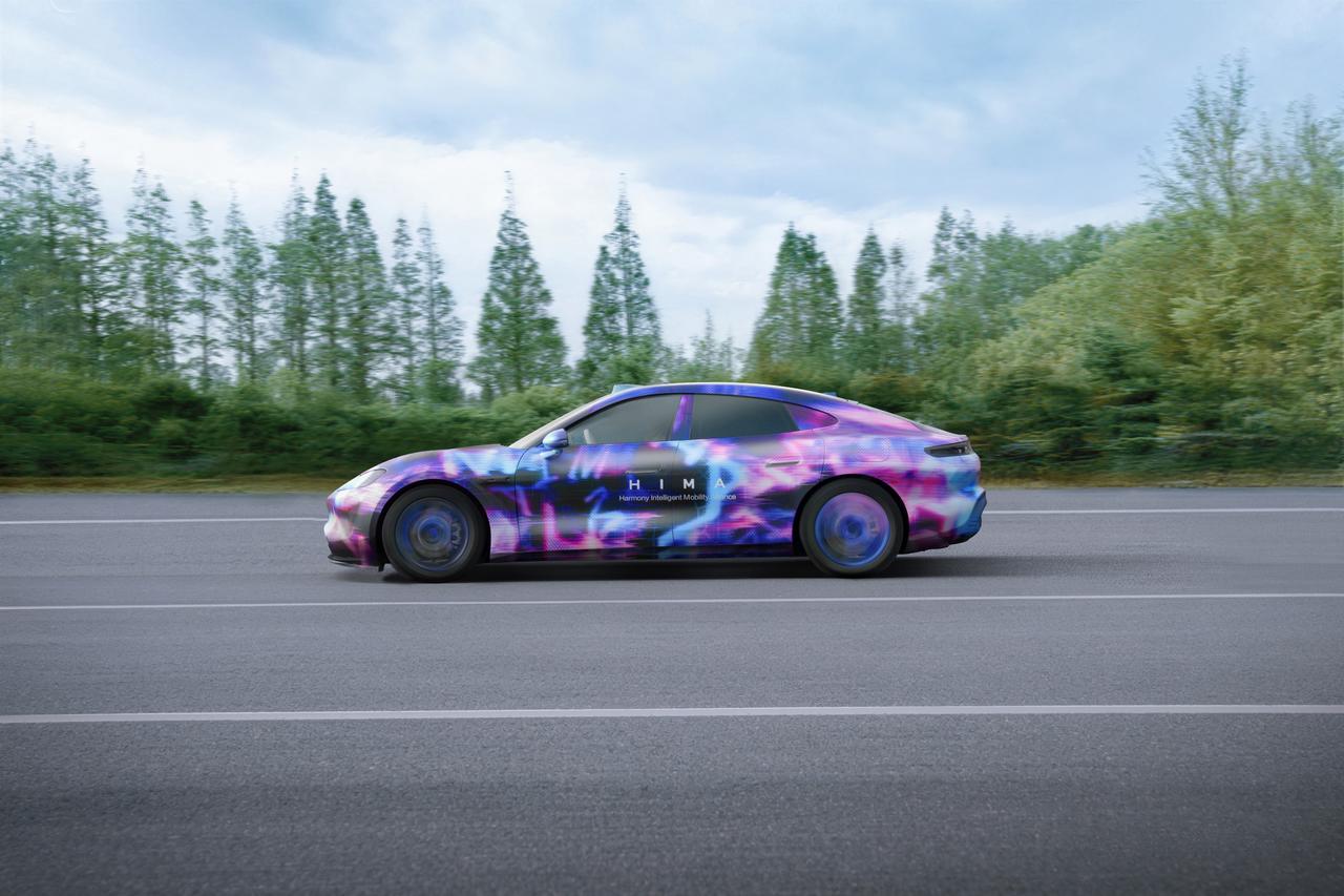 鸿蒙智行新车，尚界Z7伪装路透，姿态不错，目测又是一台5米车长、3米轴距、带激光