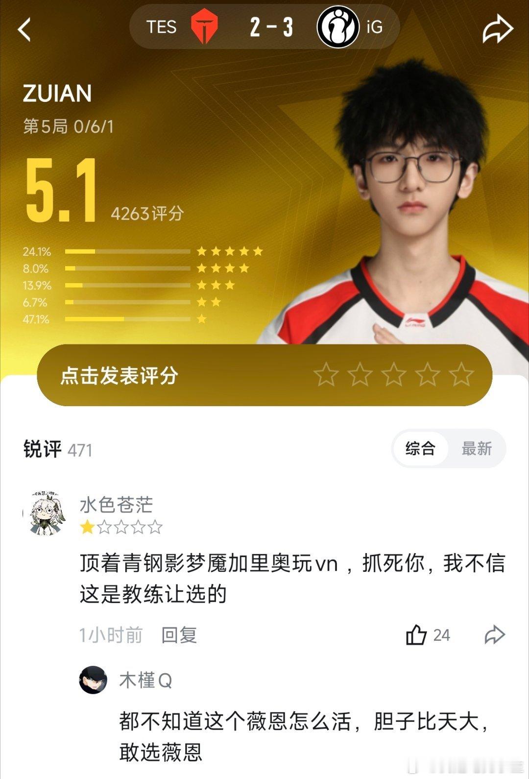 Zuian最后一把的薇恩0-5-1！Zuian鳄鱼发力Zuian格温像神王朱开分