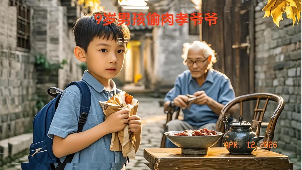 清晨的乡村小学食堂，9 岁的浩浩盯着餐盘里的那块五花肉，指尖攥着塑料袋的边角，趁