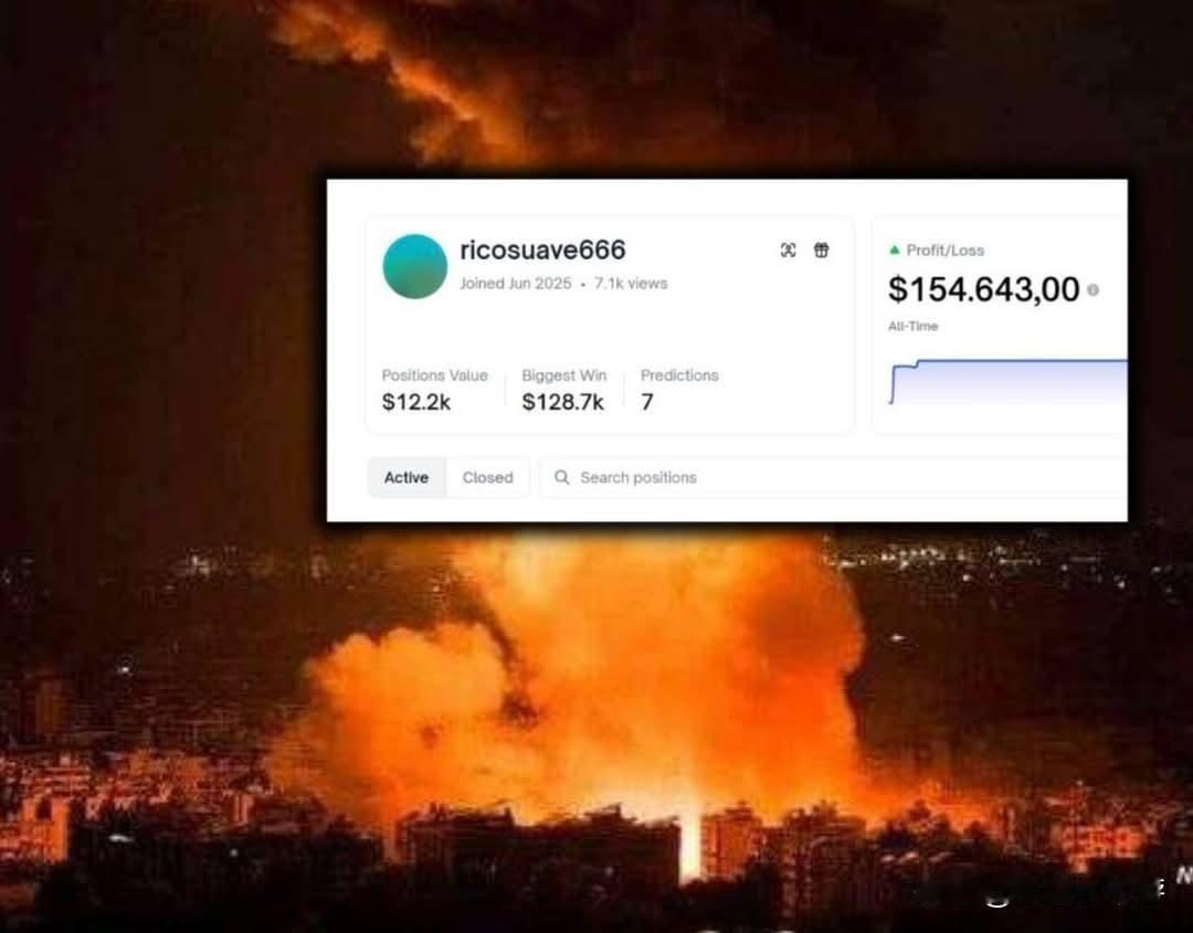 🇮🇱🇺🇸🇮🇷此前曾成功预测伊朗战争日期，并赢得巨额奖金的男子，如今再