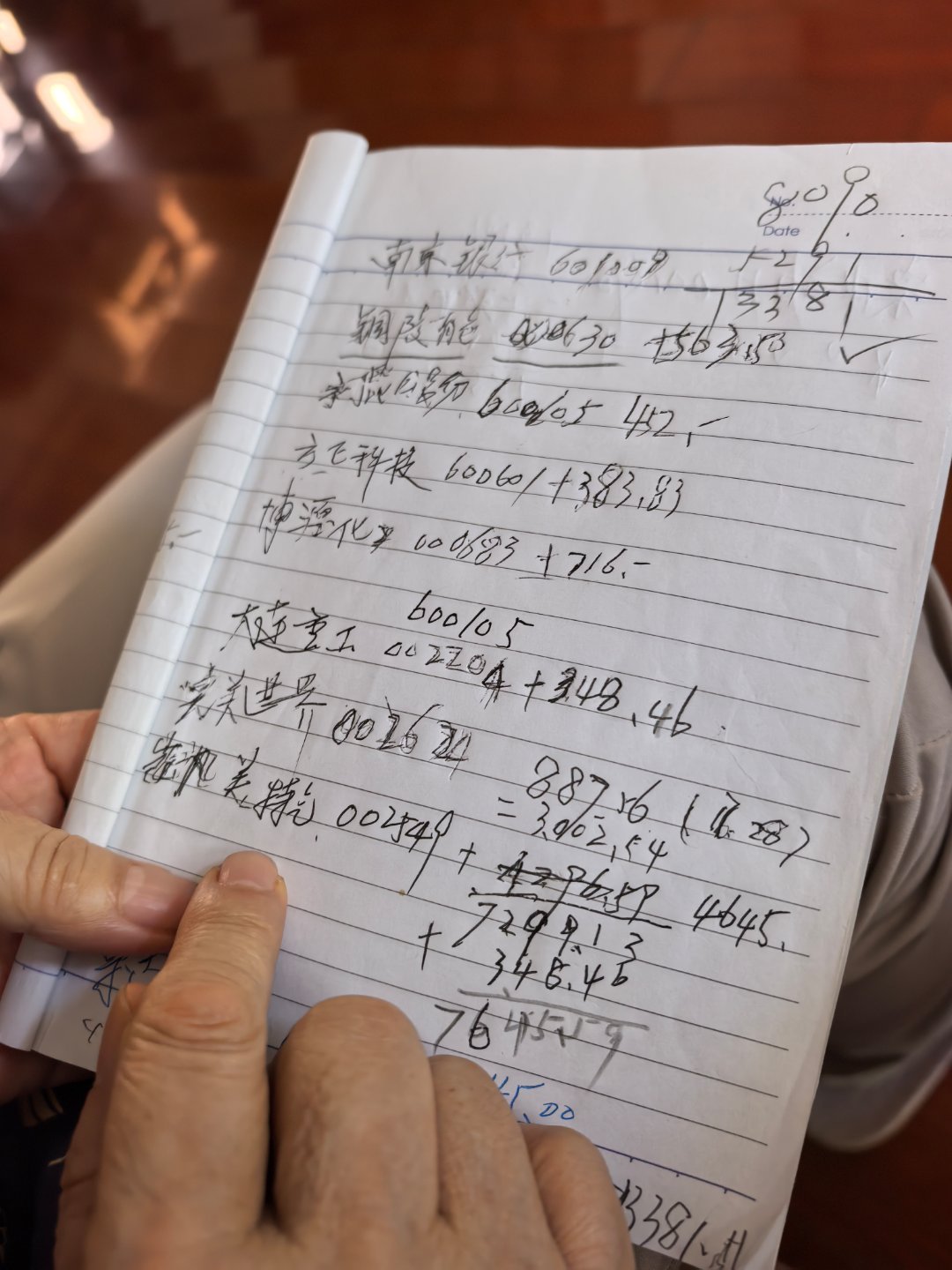 我老师的持仓