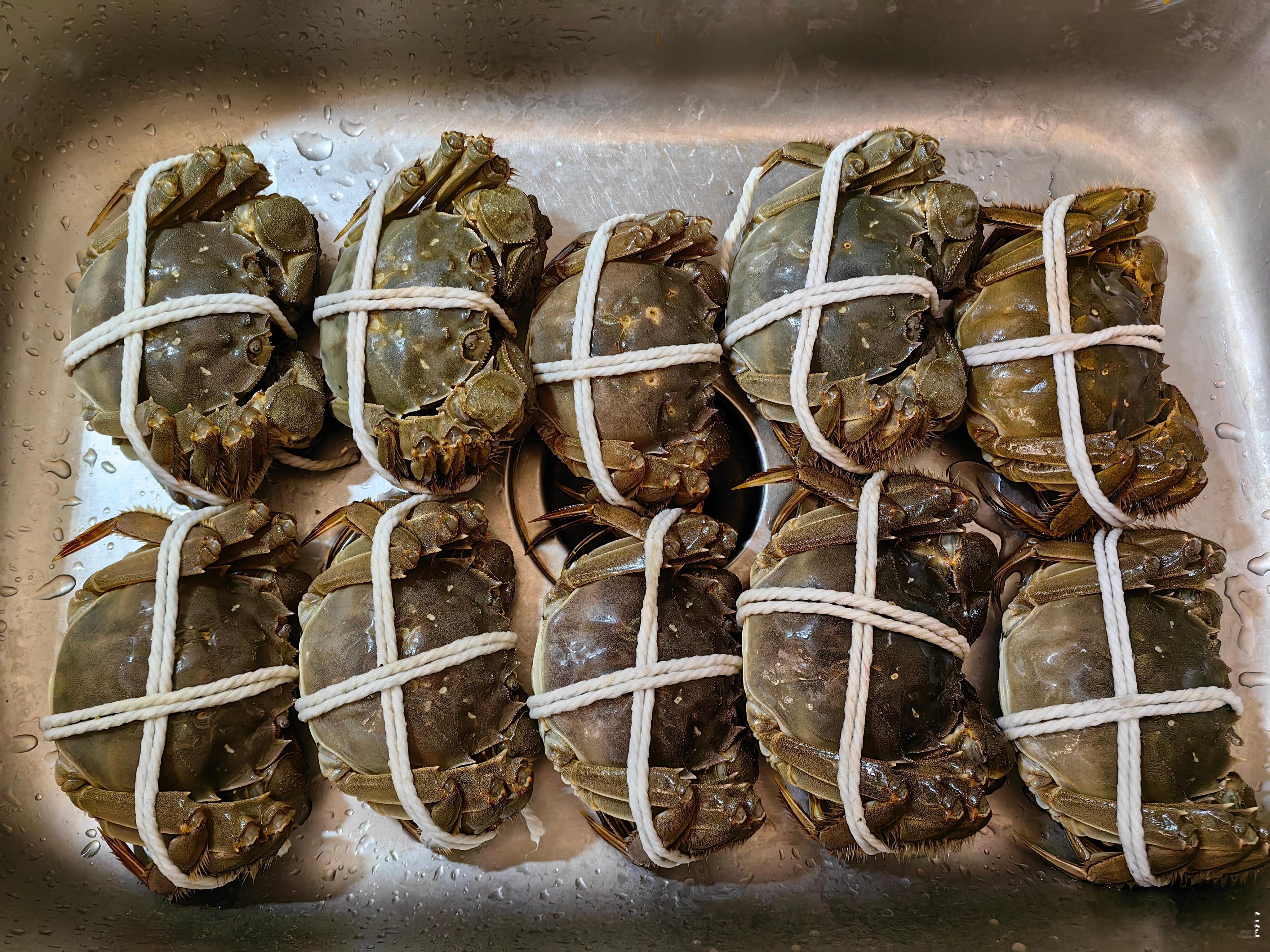 美食分享 感谢苏州家人的快递，今天准备吃大闸蟹了！  