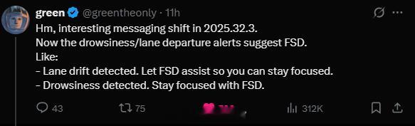 特斯拉开始向疲劳驾驶者推荐 FSD 模式，专家认为此举或鼓励不安全使用。今年 8