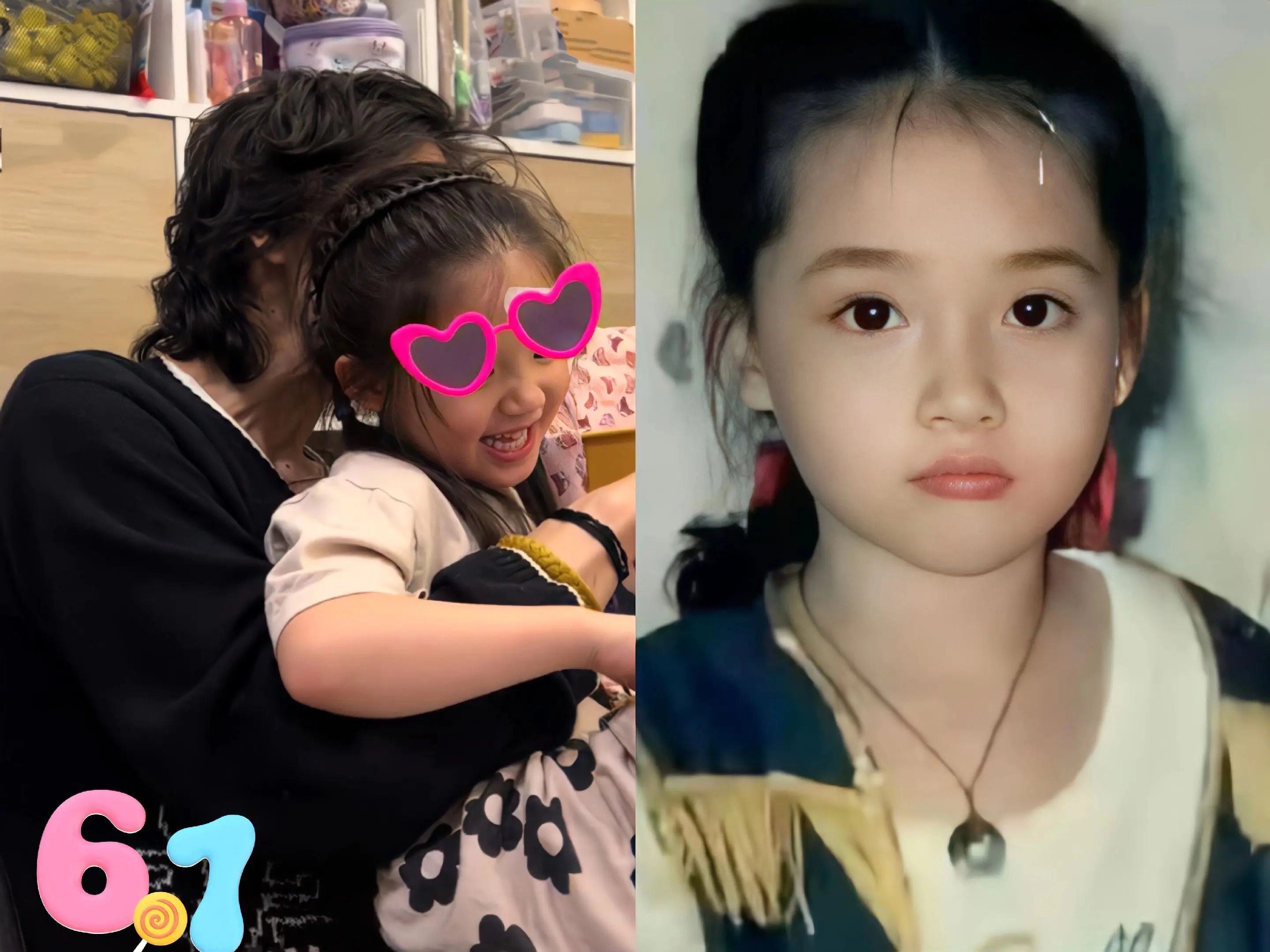 向佐晒女儿正脸，cora遗传妈妈美貌。cora脸型跟妈妈小时候如复制转...