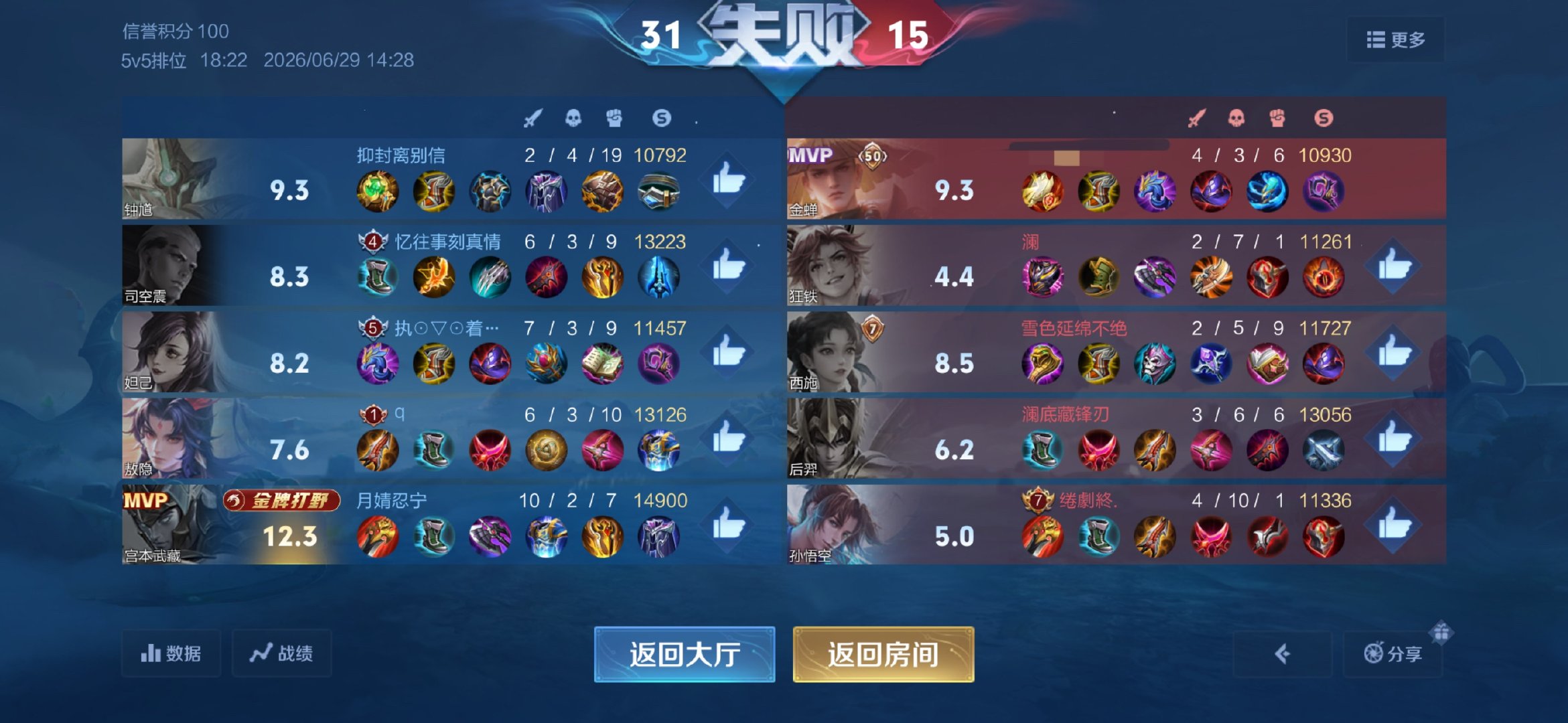 只有辅助正战绩 