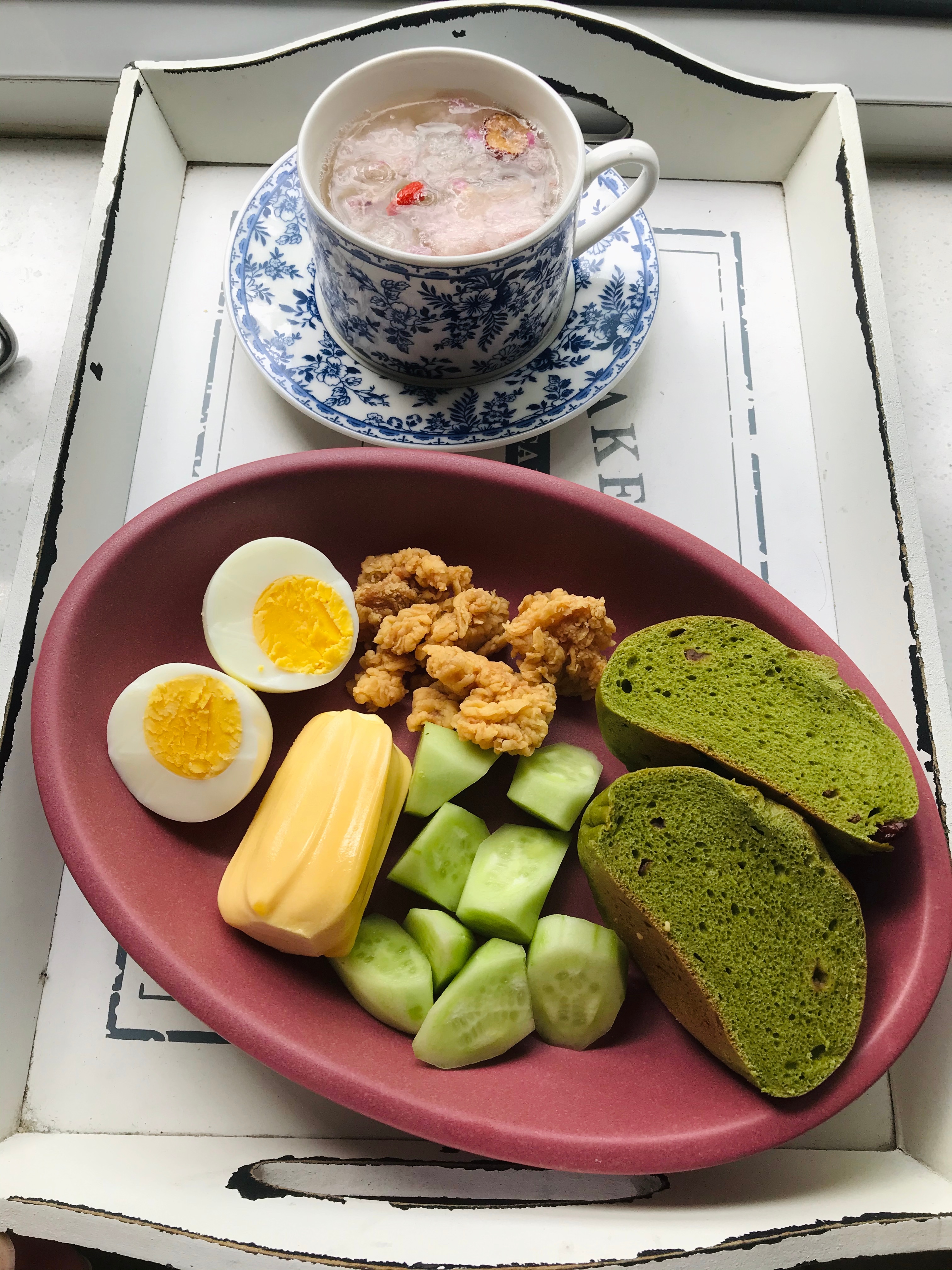 天天晒早餐365天早餐不重样一日一食一记早餐 2026.6.24啃抹茶蔓越莓可可