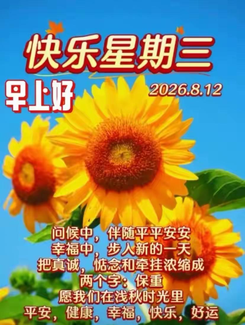 立秋后的清晨，风都变得温柔了。不必追赶太快的脚步，一句早安，送给认真生活的我们。