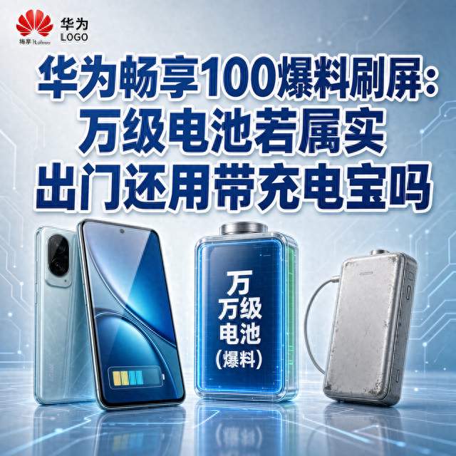 华为畅享100爆料刷屏：万级电池若属实，出门还用带充电宝吗