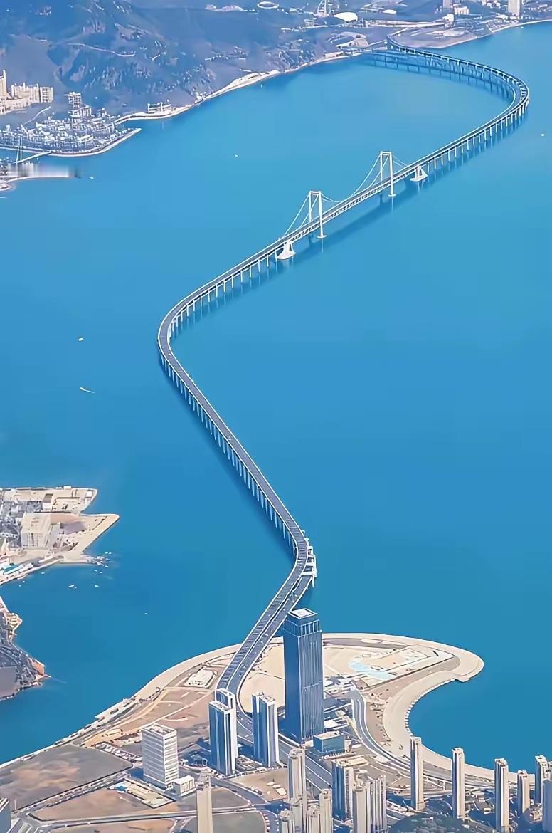 为什么这个跨海大桥修成直的，而是这种弯的呢？ 
