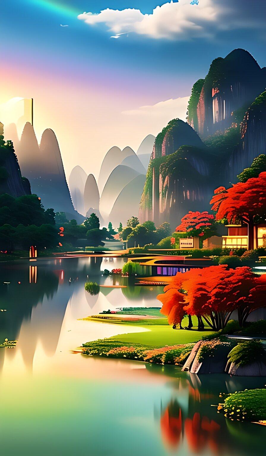 @DOU+小助手 人间仙境美如画 如诗如画的自然景观 原创视频 桂林山水美景 。
