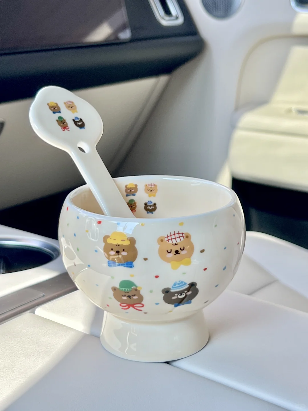 四只小熊陶瓷胖胖碗🥣和胖胖勺🥄