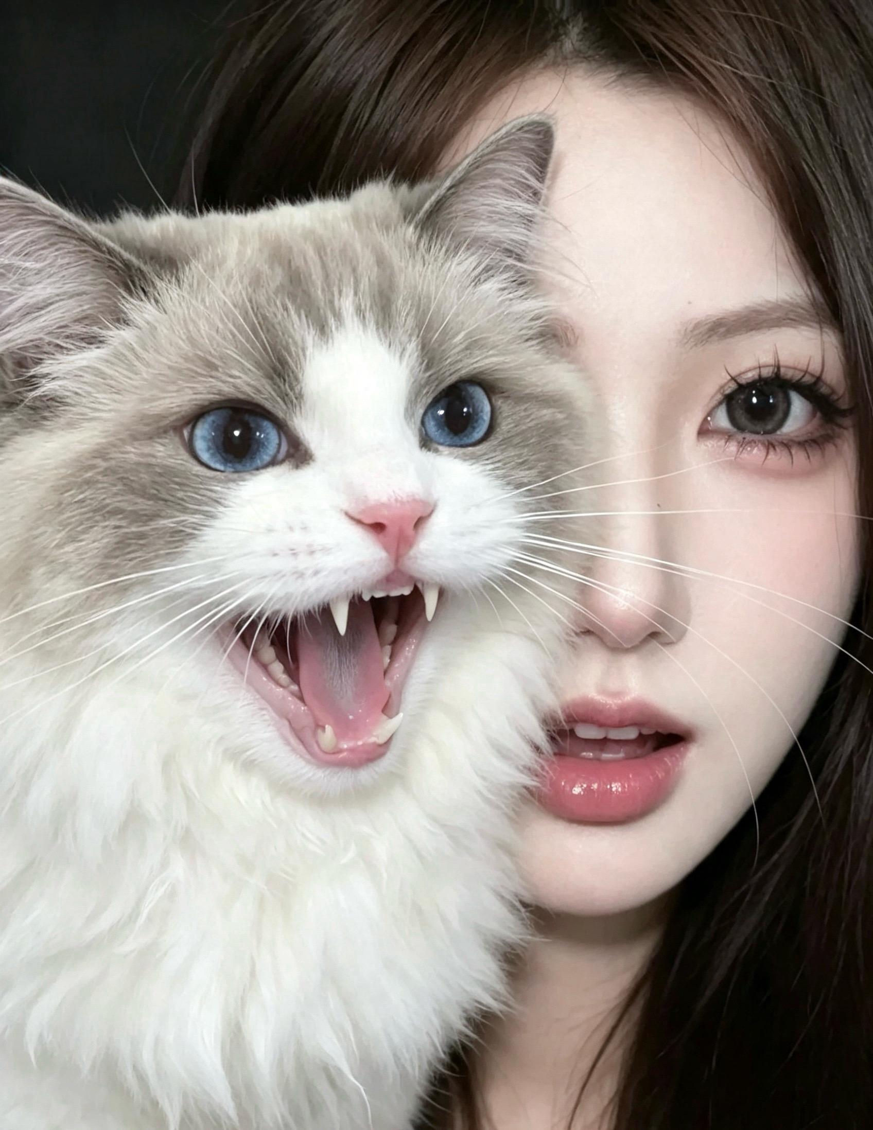 小猫嗔怒 猫是世界上最可爱的生物